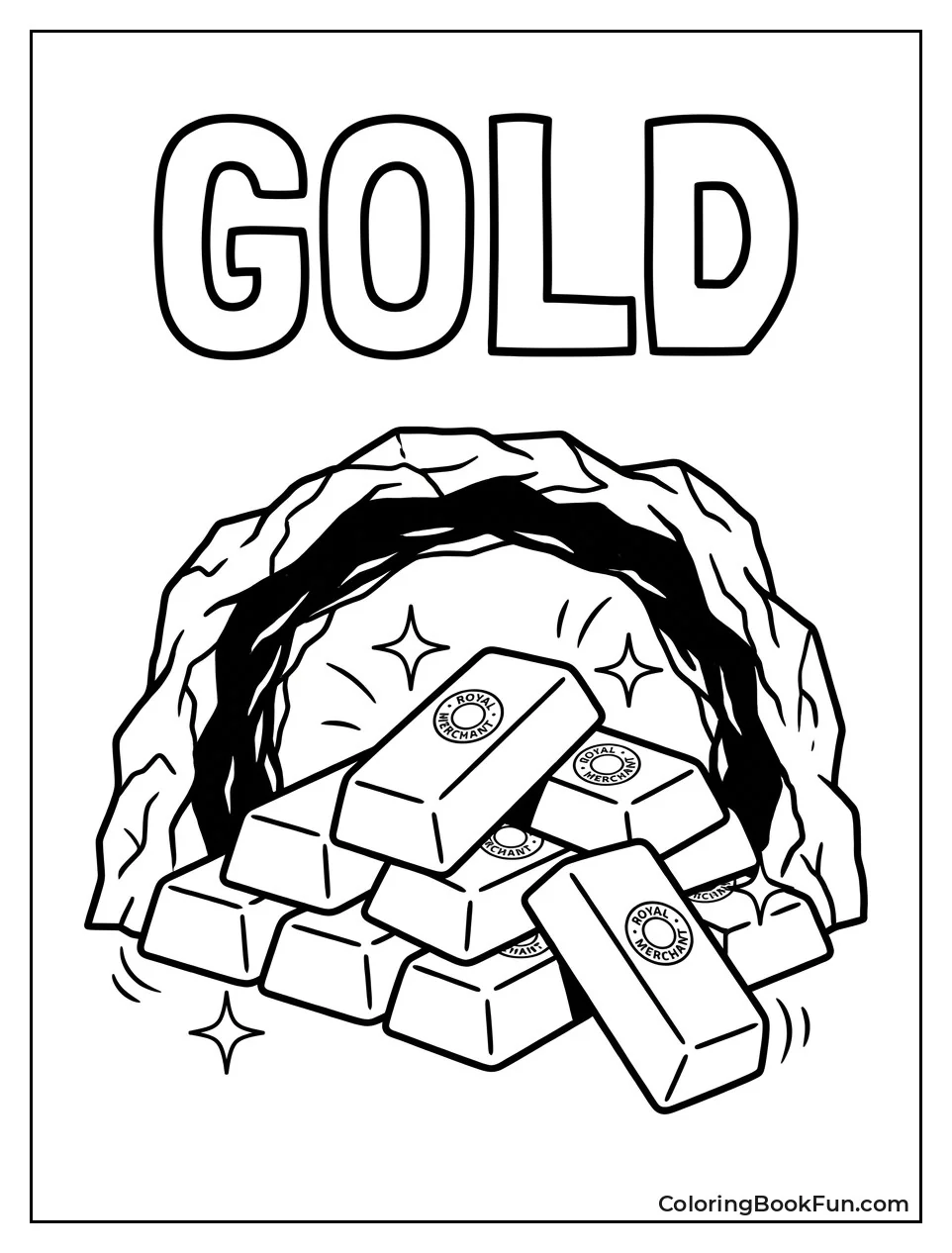 Gold Bars in Cave