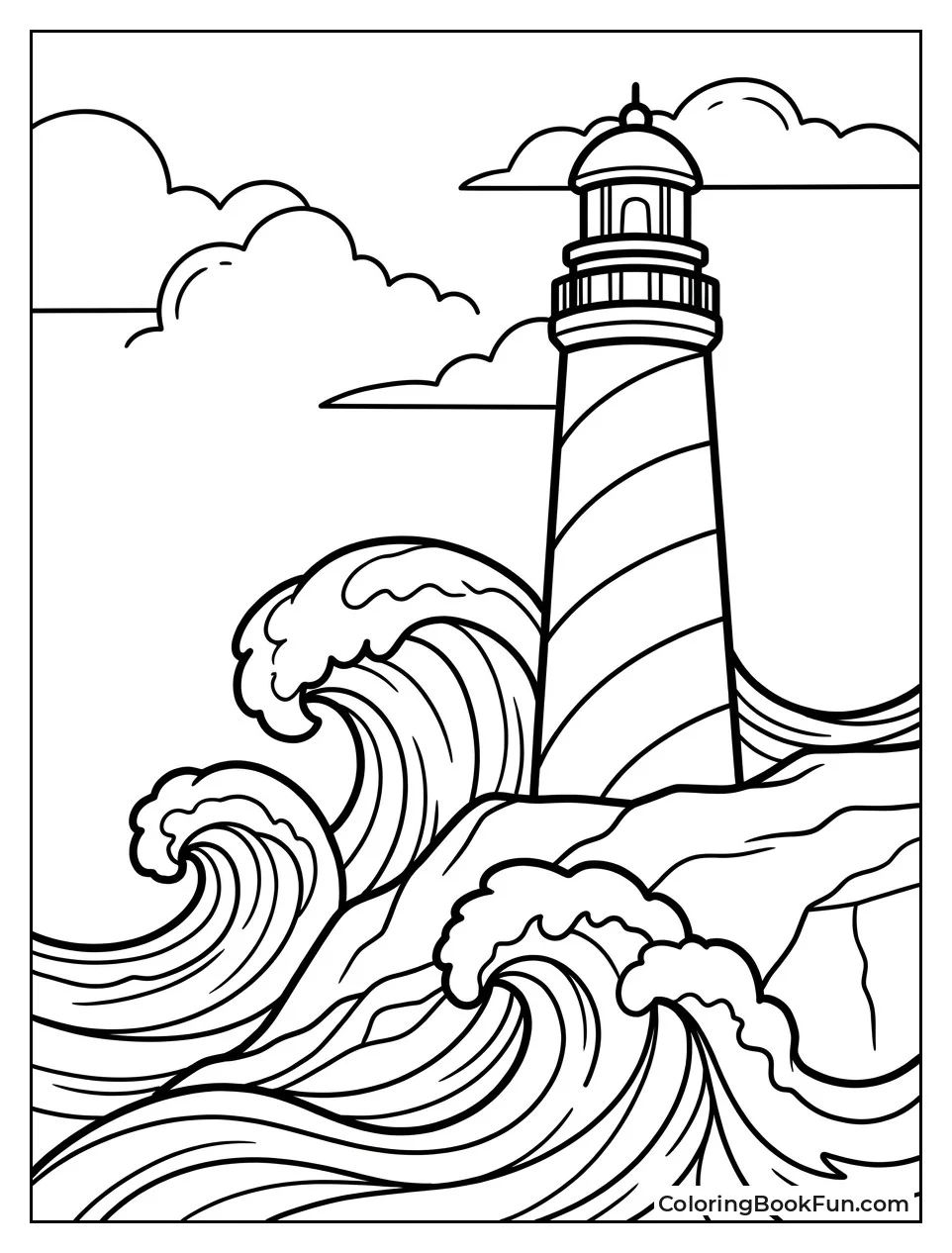 Old Lighthouse by Sea