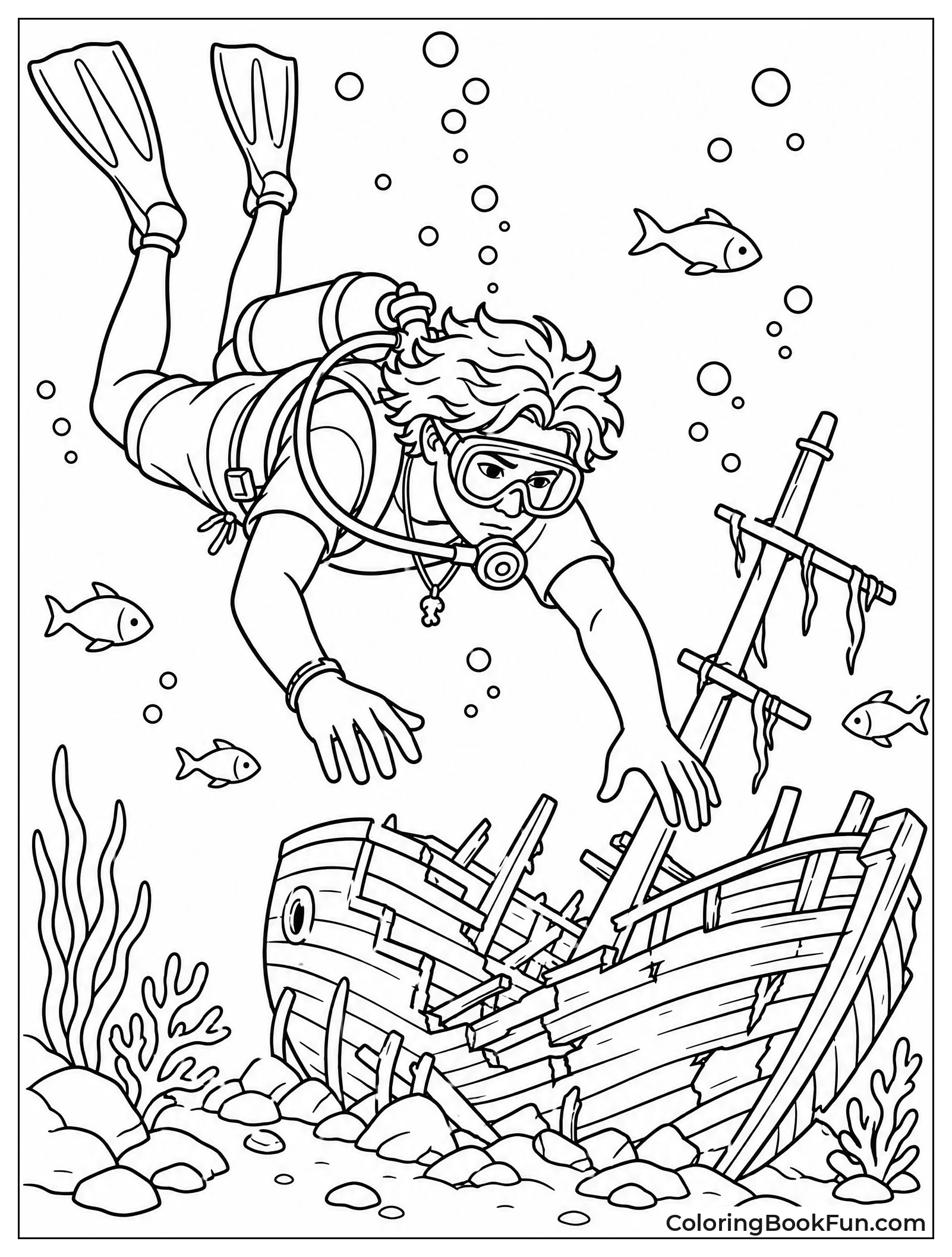 John B Diving for Treasure