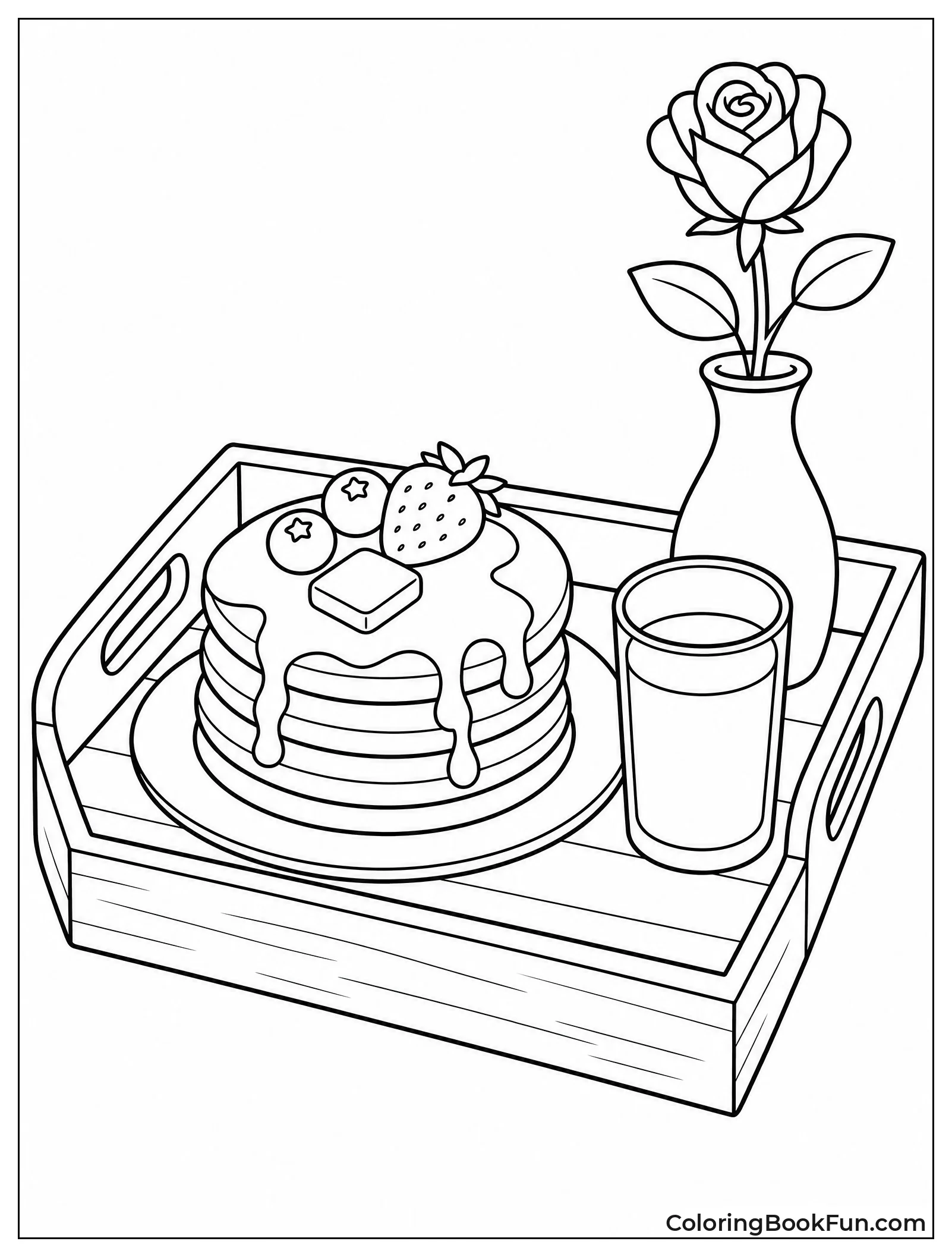 Breakfast Tray with Pancakes