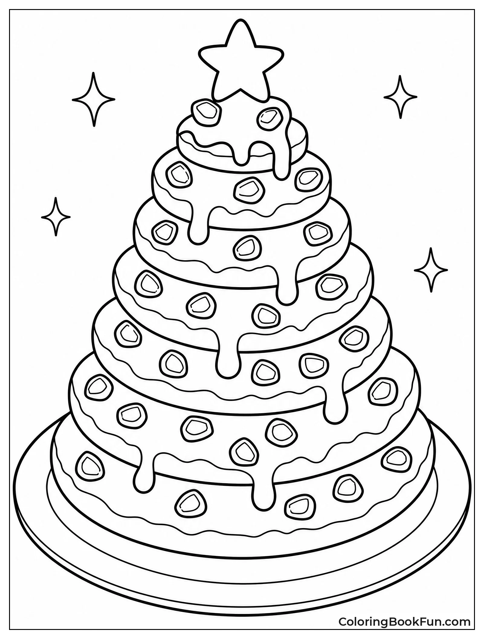 Pancakes Stacked Like Christmas Tree