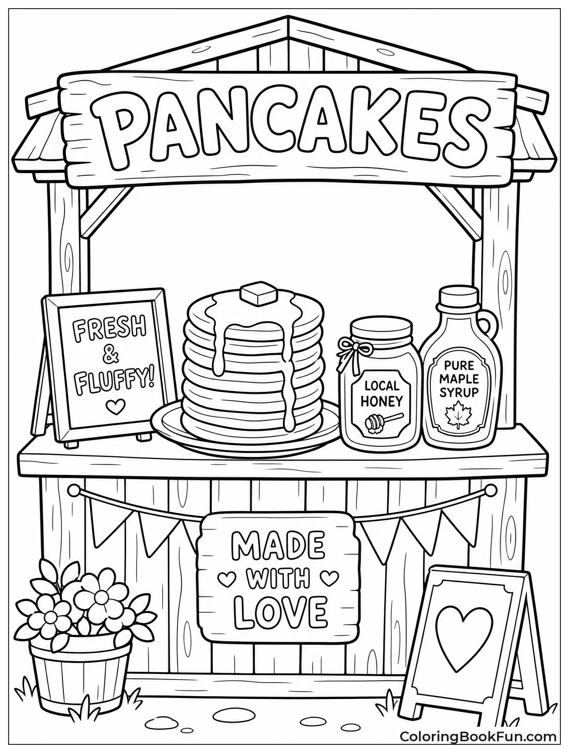 Pancakes at Farmers Market Stand