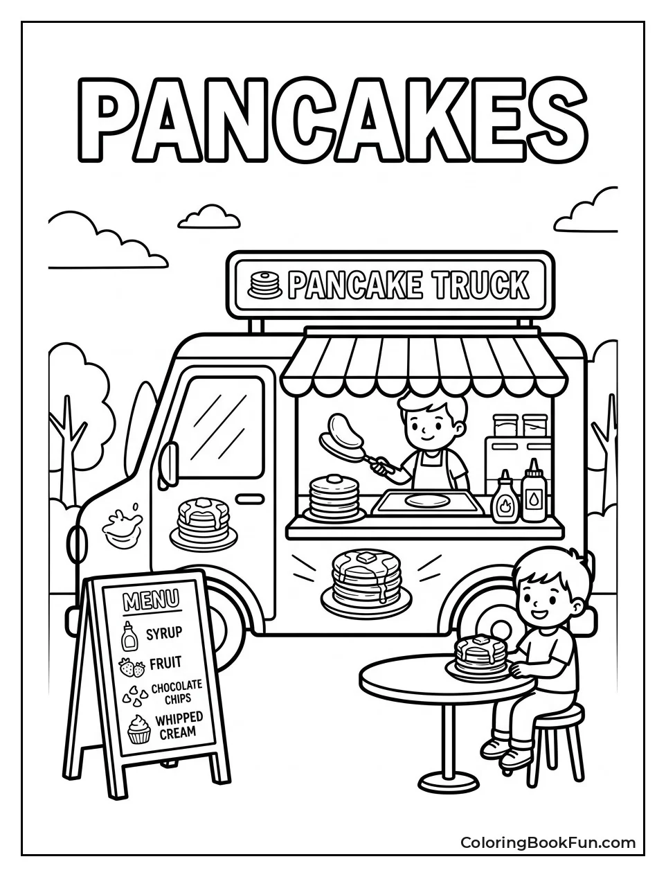 Pancake Food Truck on Street