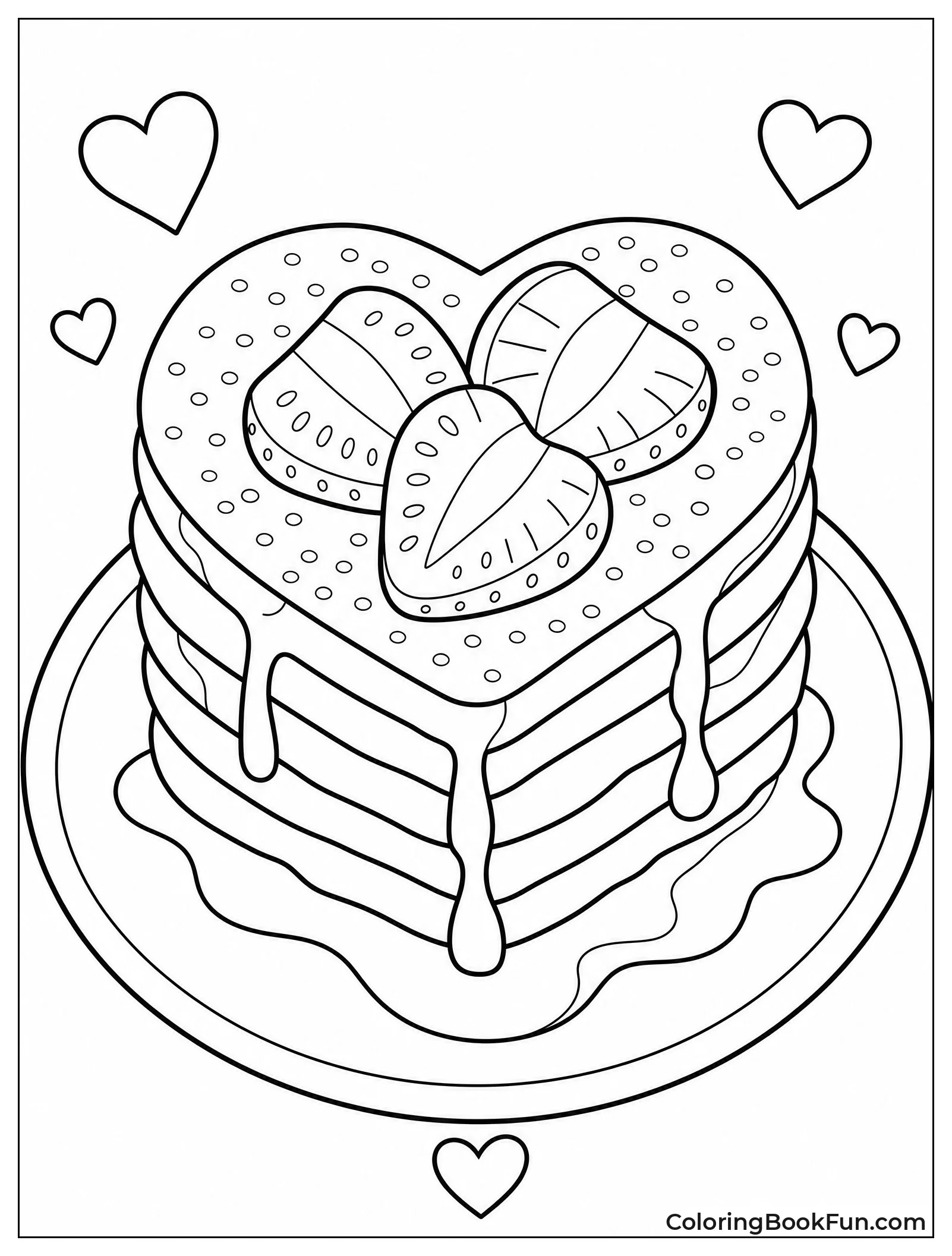 Heart Shaped Pancakes for Valentine