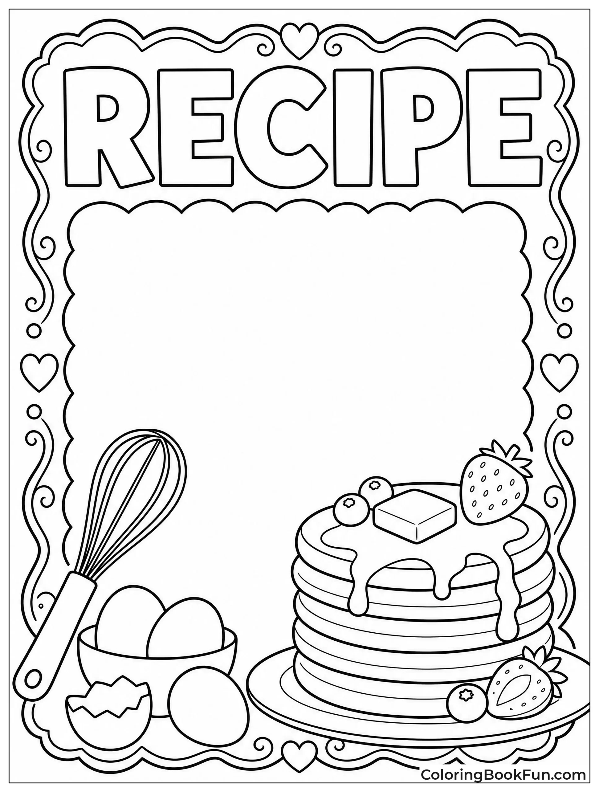 Recipe Card with Pancake Ingredients