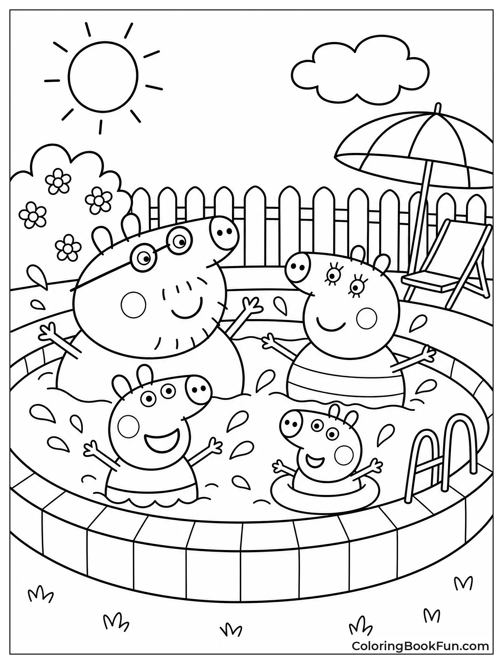 Peppa Pig Splashes with Family