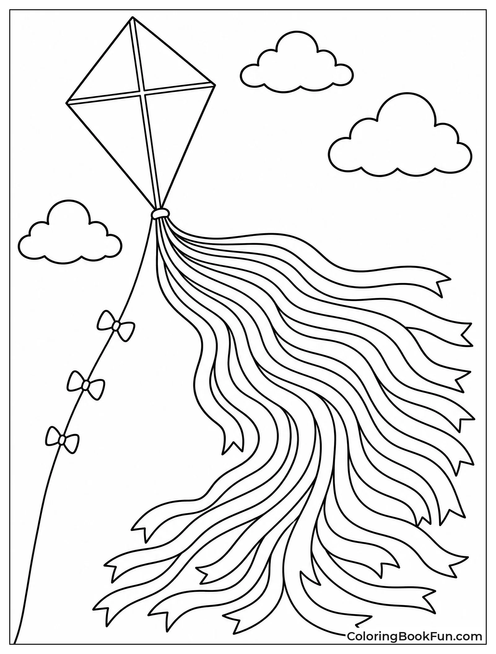 Kite Trails Long Rainbow Tail