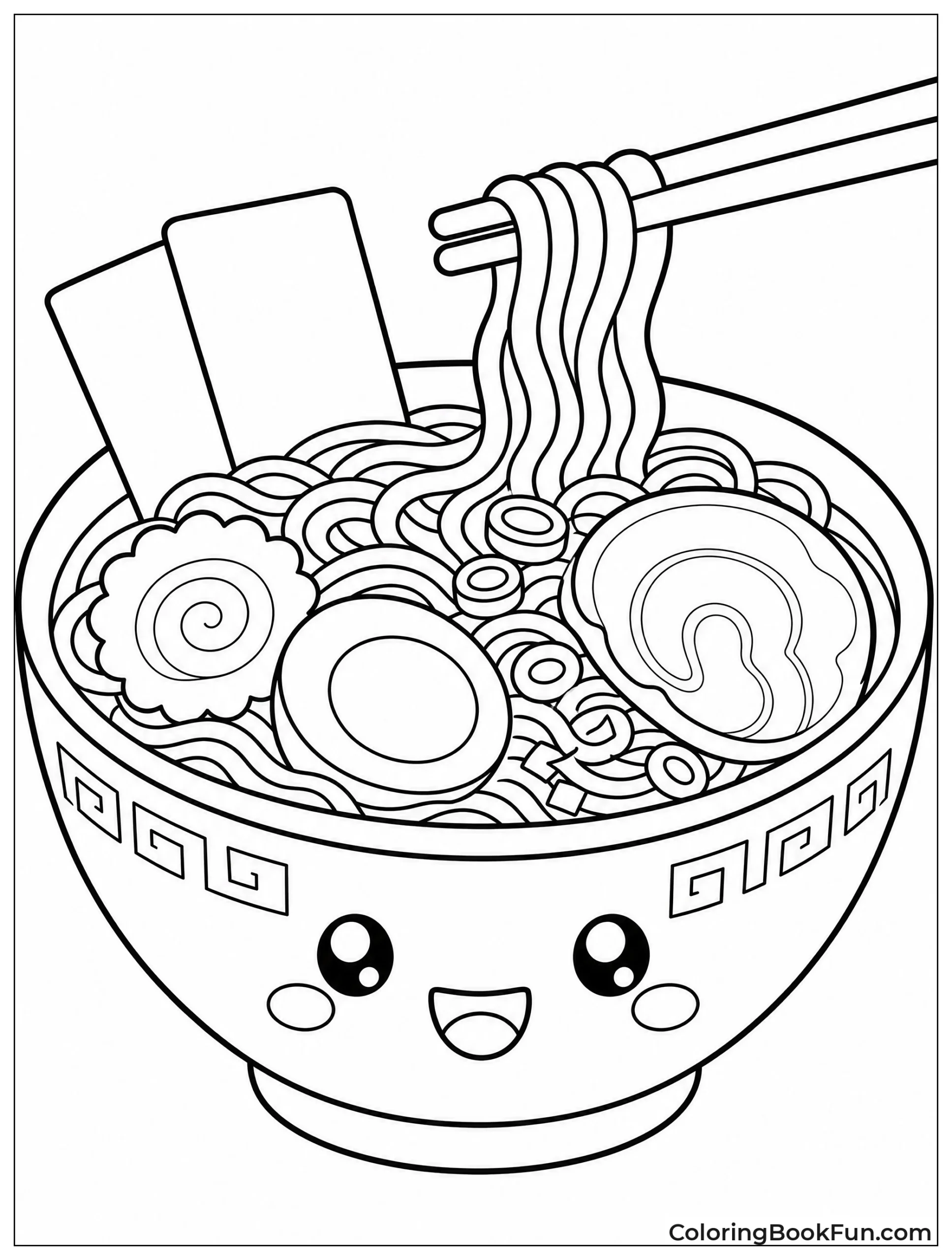 Chopsticks Lifting Noodles from Bowl