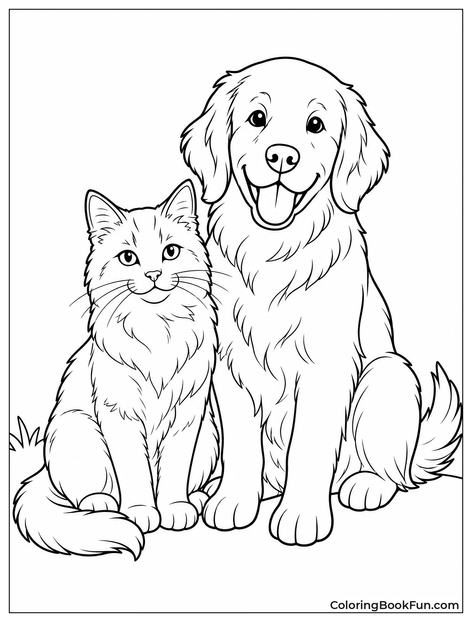 Cat and Dog with Realistic Fur