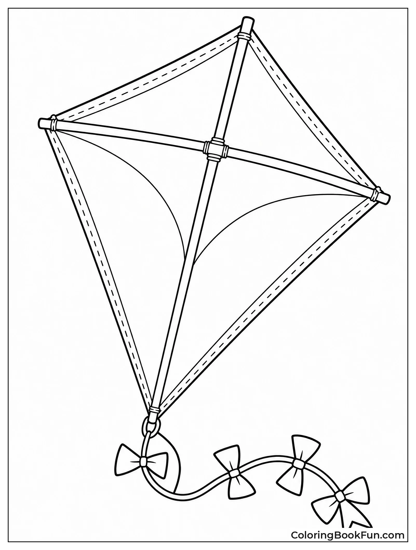 Close View of Fabric Kite