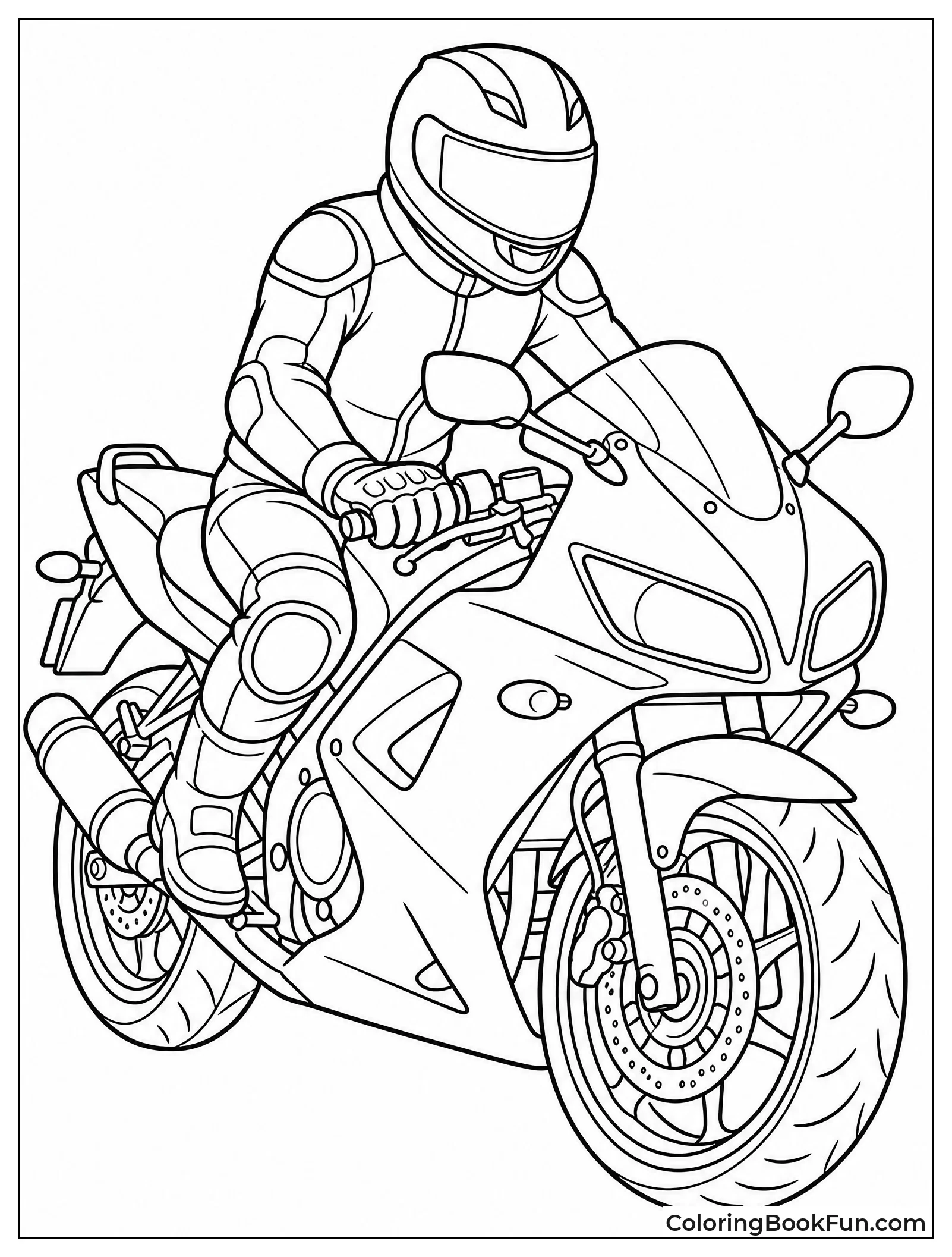 Rider Speeding on a Motorbike