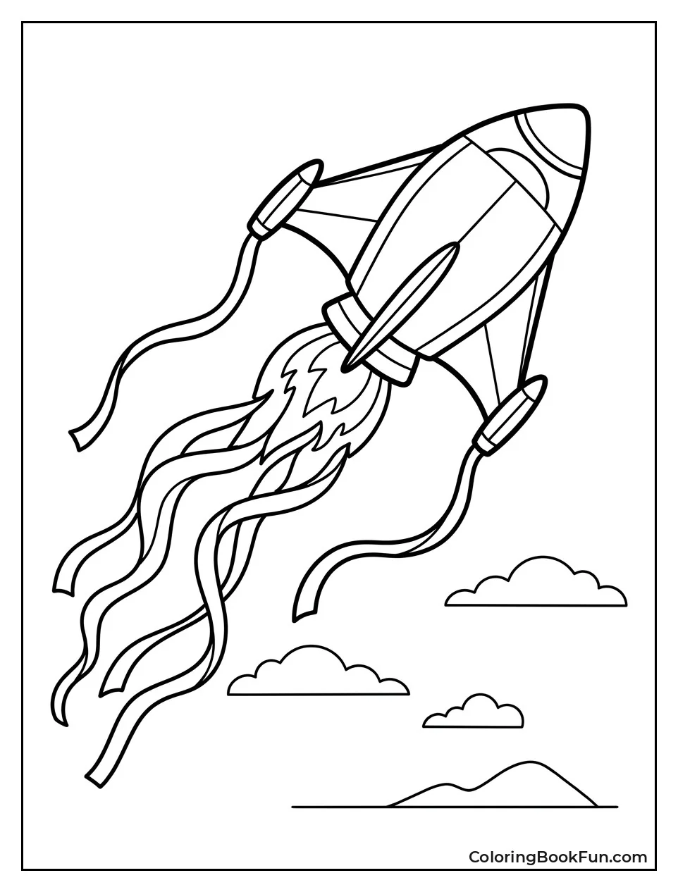 Rocket Kite Leaves Smoke Ribbons
