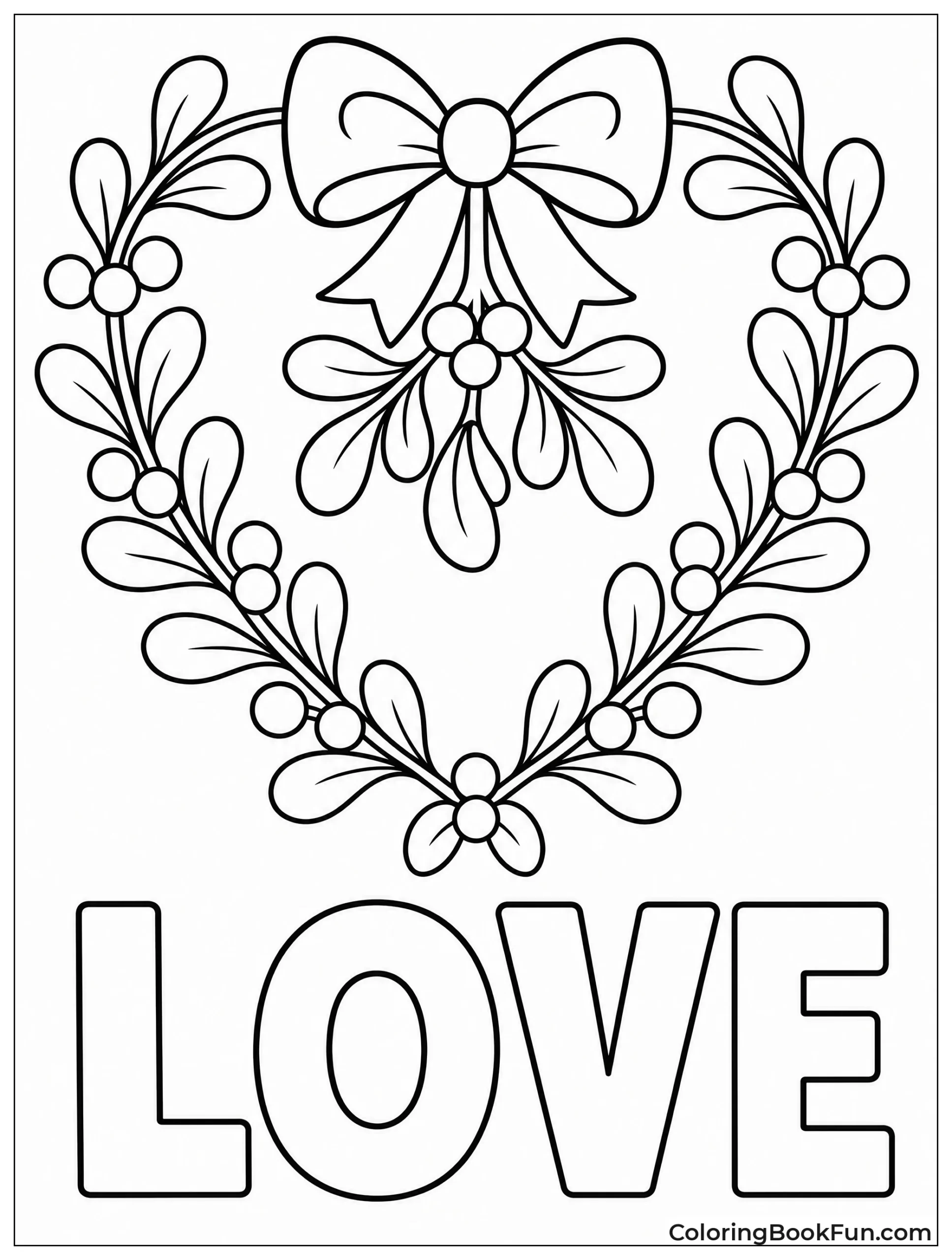 Heart Shape from Mistletoe Leaves