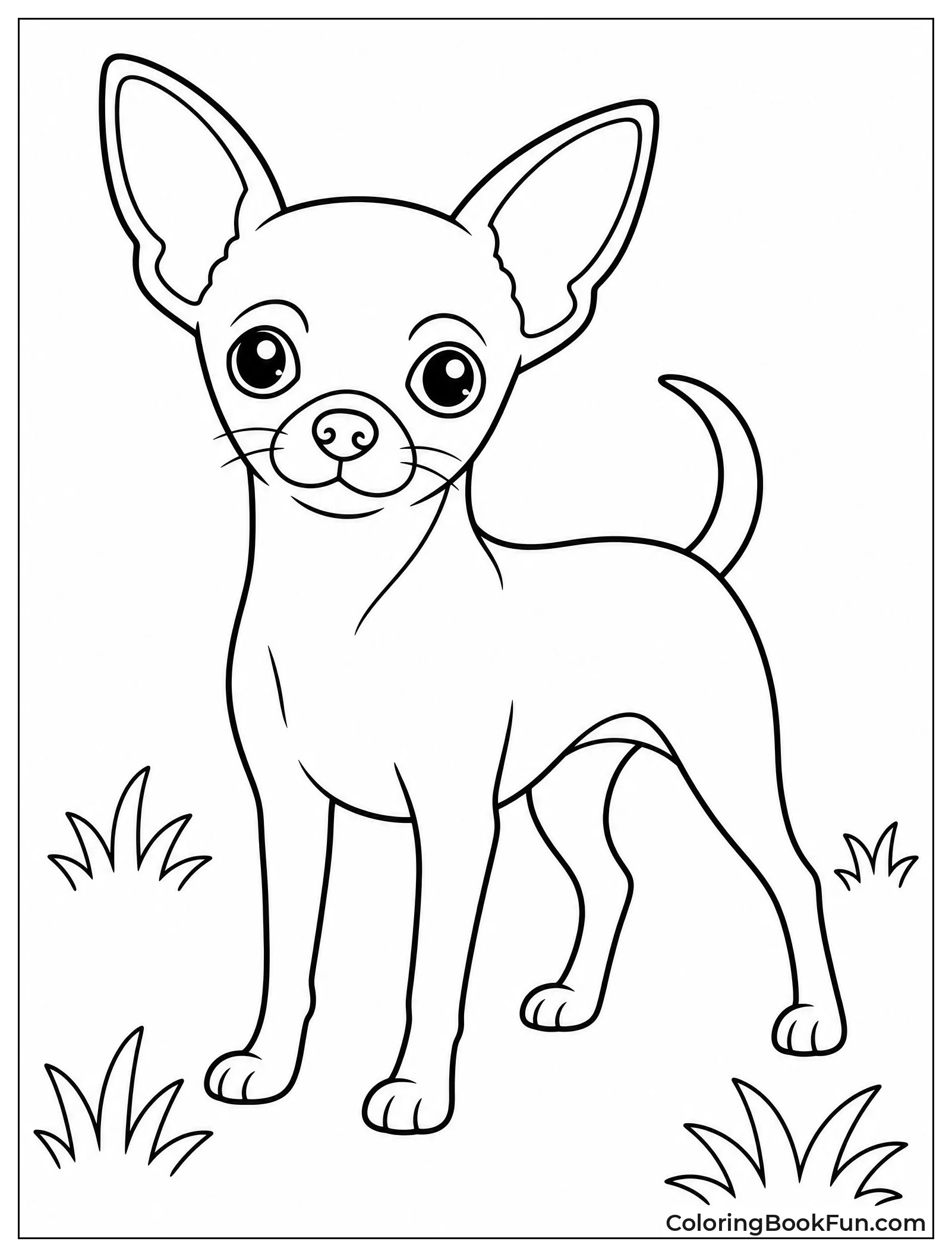 Short Haired Chihuahua Standing Tall