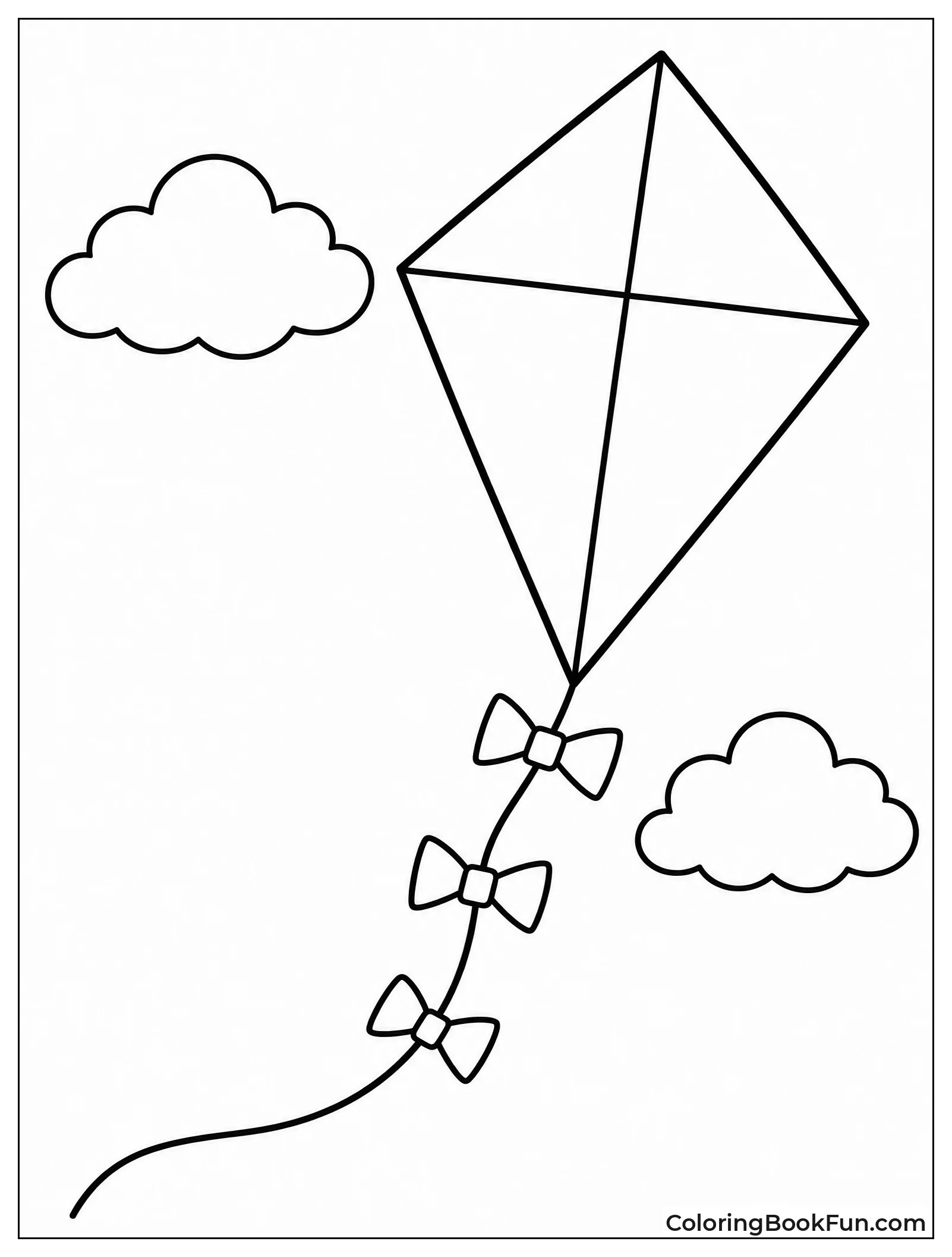 Simple Diamond Kite with Bows