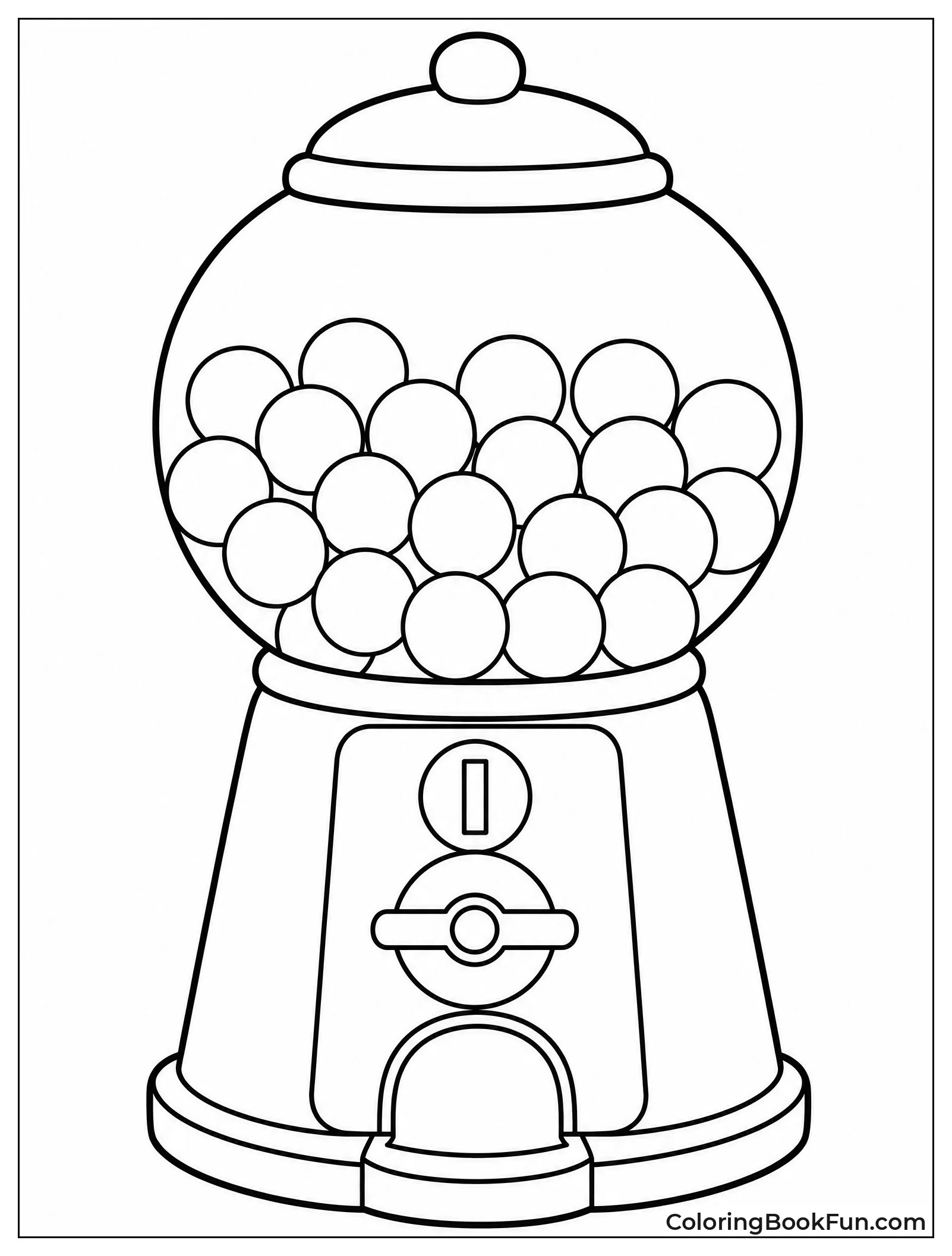 Simple Outline of Gumball Machine