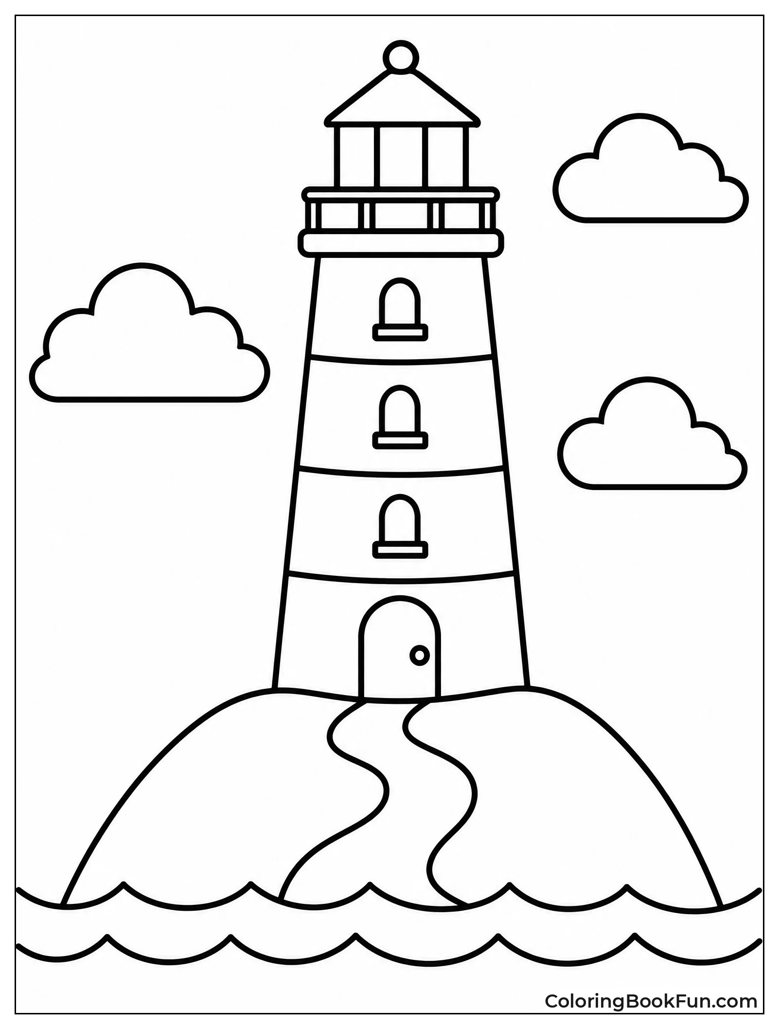 Simple Lighthouse on Hill