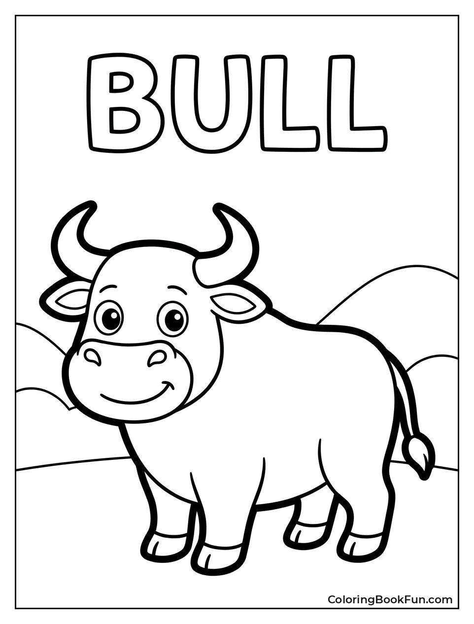 Simple Bull With Round Face