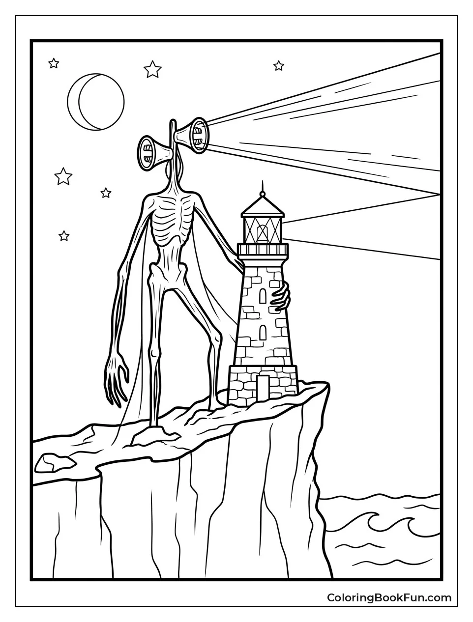 Siren Head beside the Lighthouse
