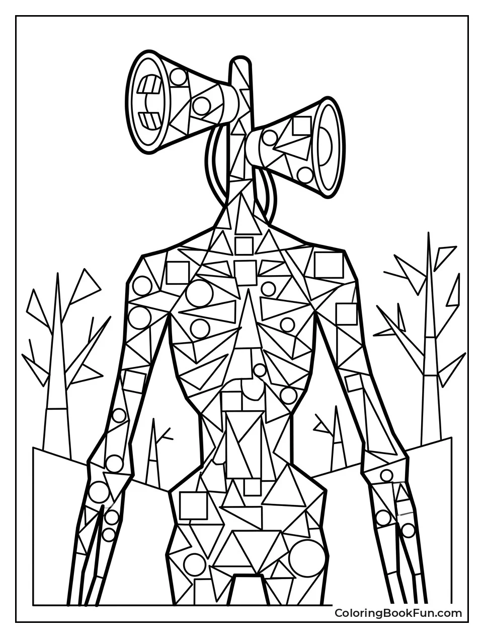 Siren Head Made of Shapes