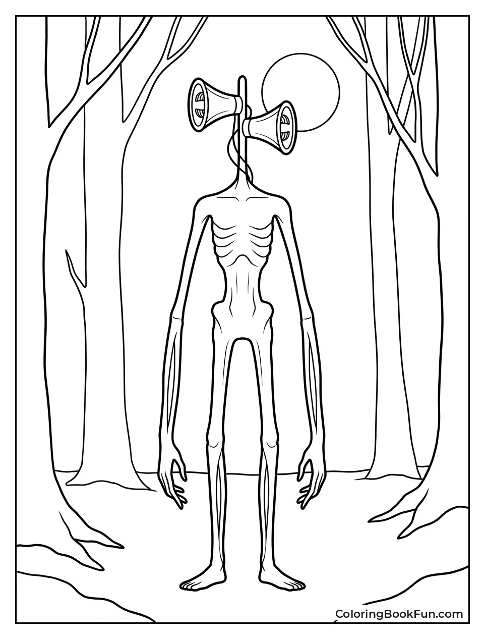 Siren Head Standing in the Forest
