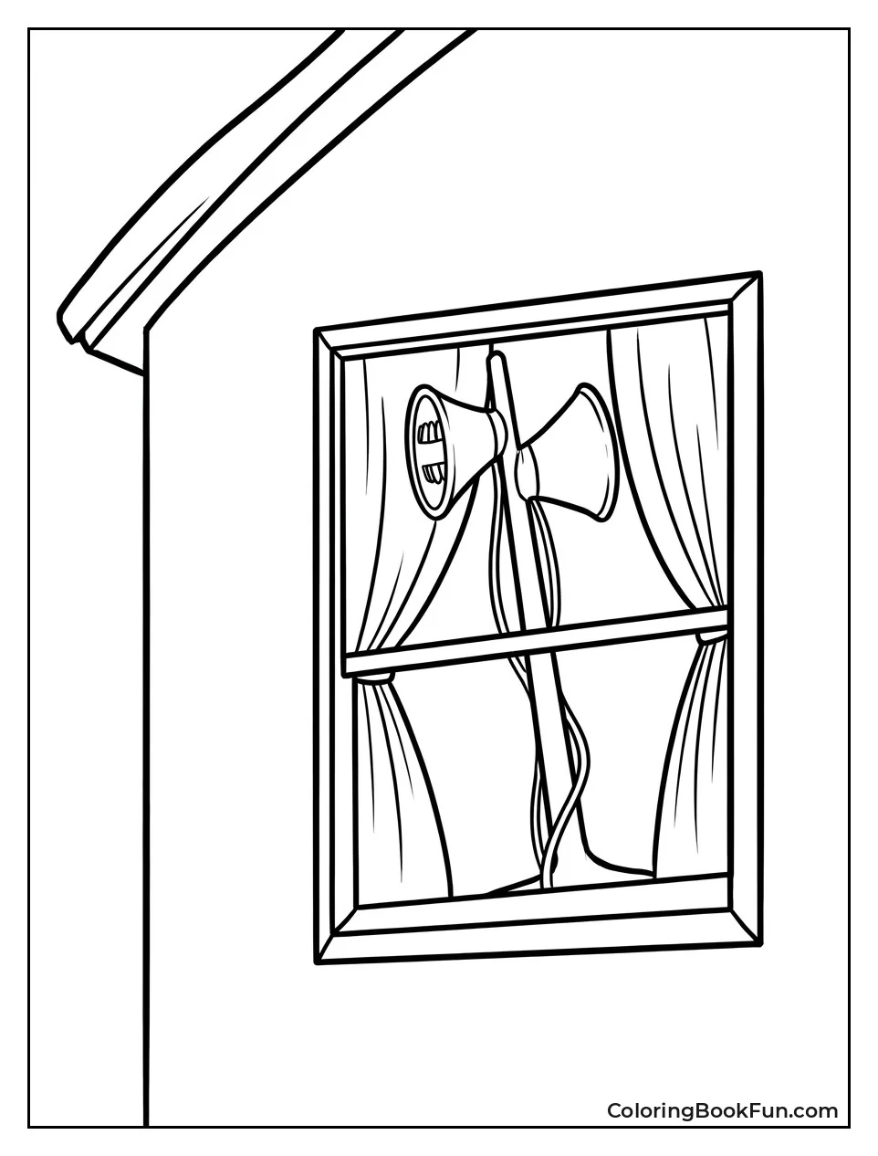 Siren Head Peeking into a Window