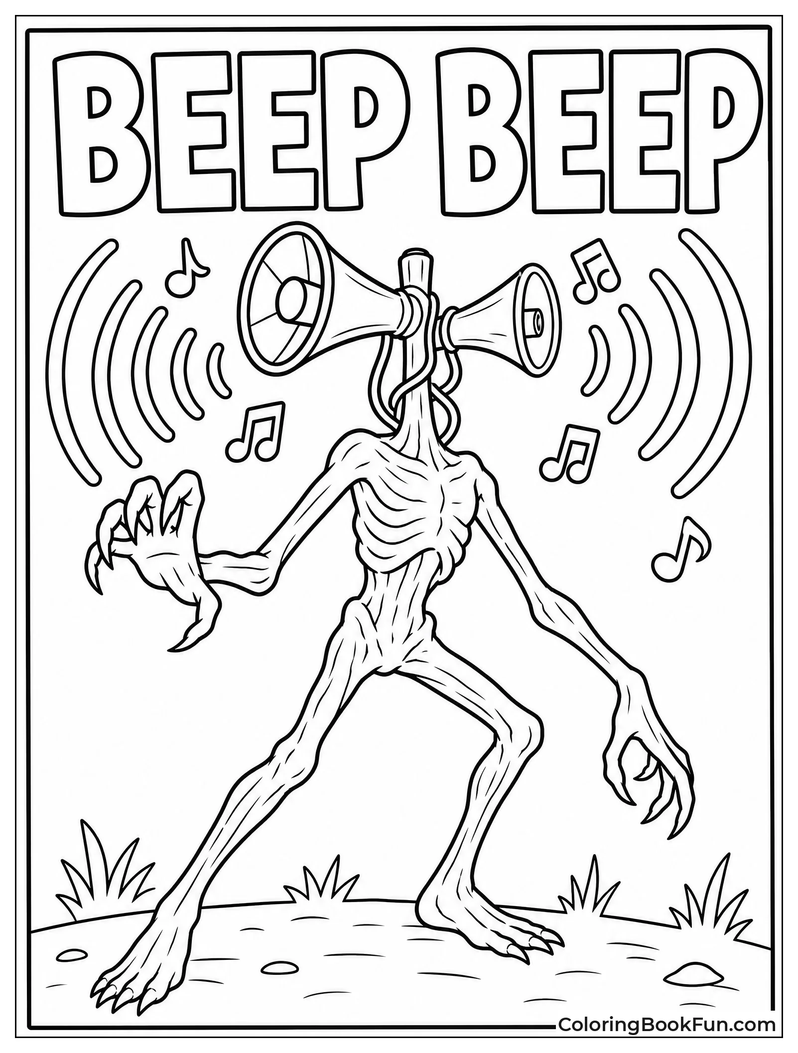 Siren Head Letting out Loud Sounds