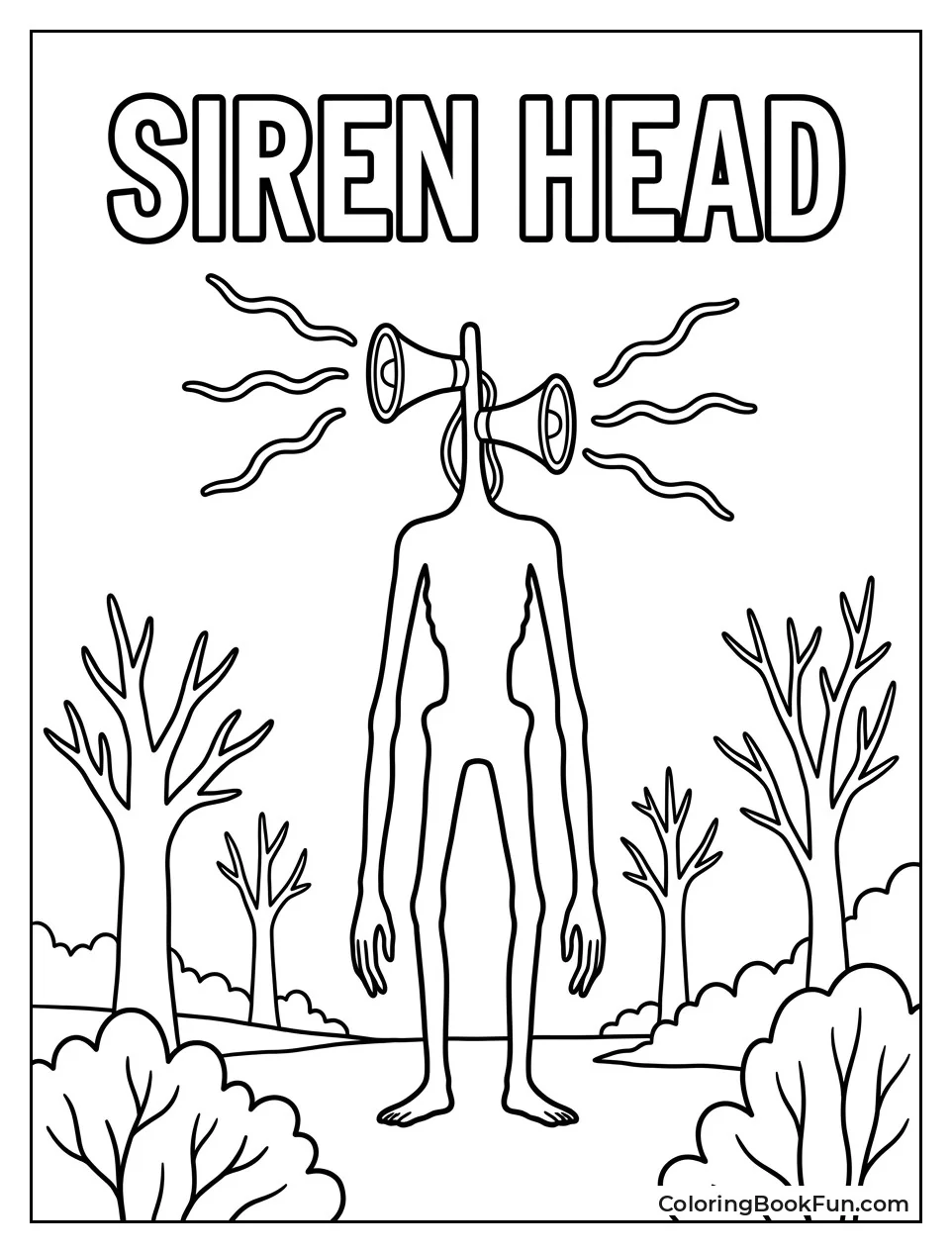 Siren Head Sending out Sound Waves
