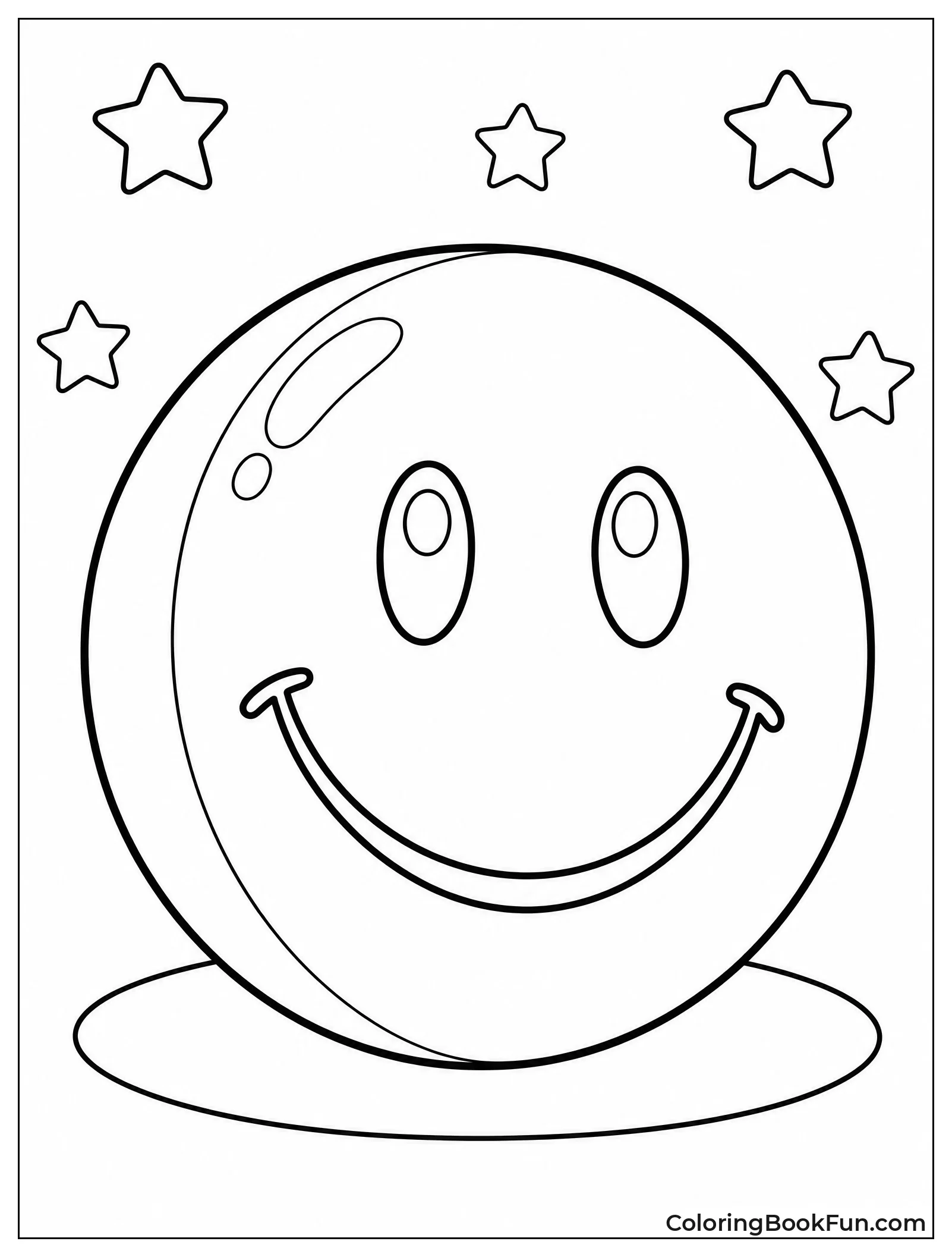 Three Dimensional Sphere Smiley Face