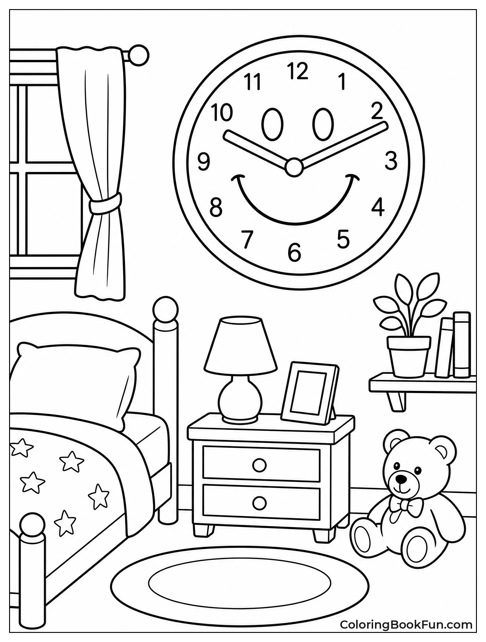Clock with Smiley Face