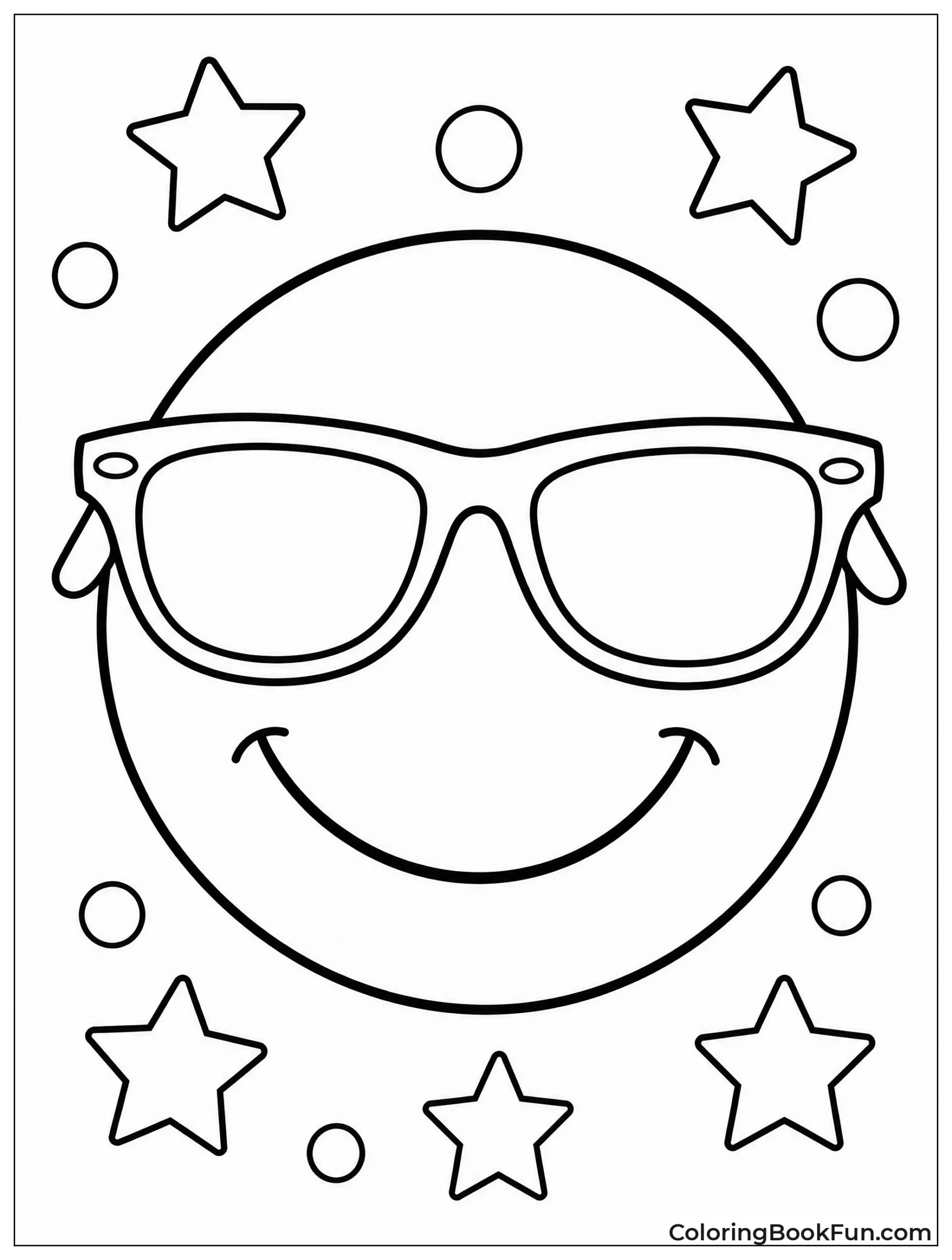 Cool Smiley Wearing Dark Sunglasses