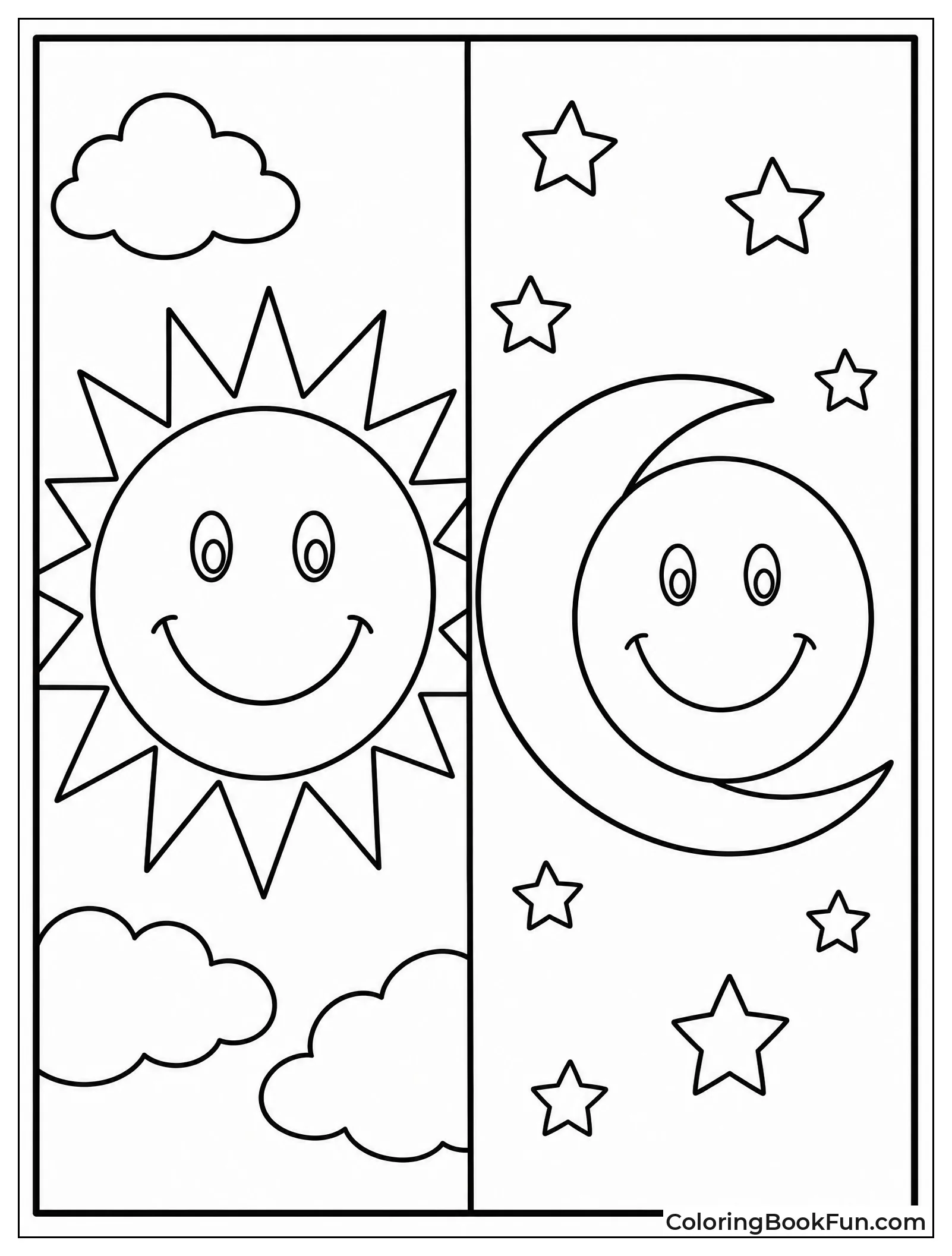 Day and Night Smiley Split