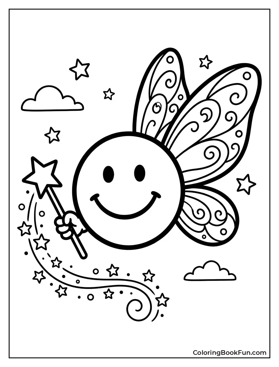 Fairy Smiley with Magic Wand