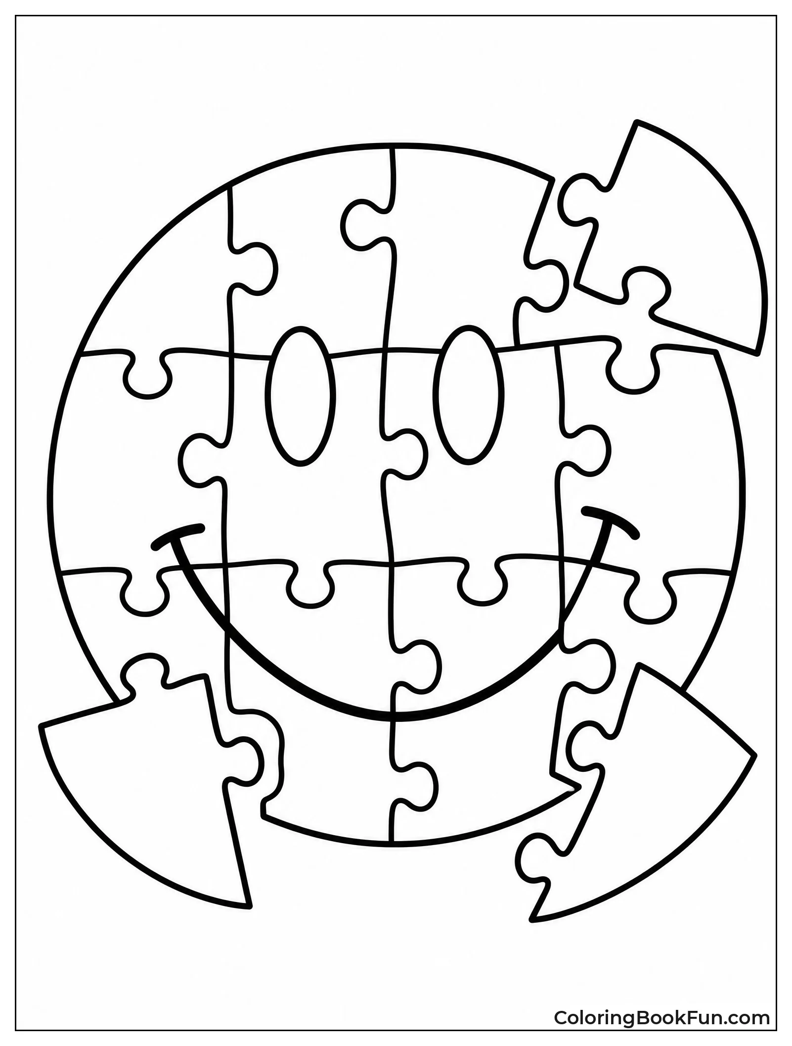 Smiley Face as Puzzle Pieces