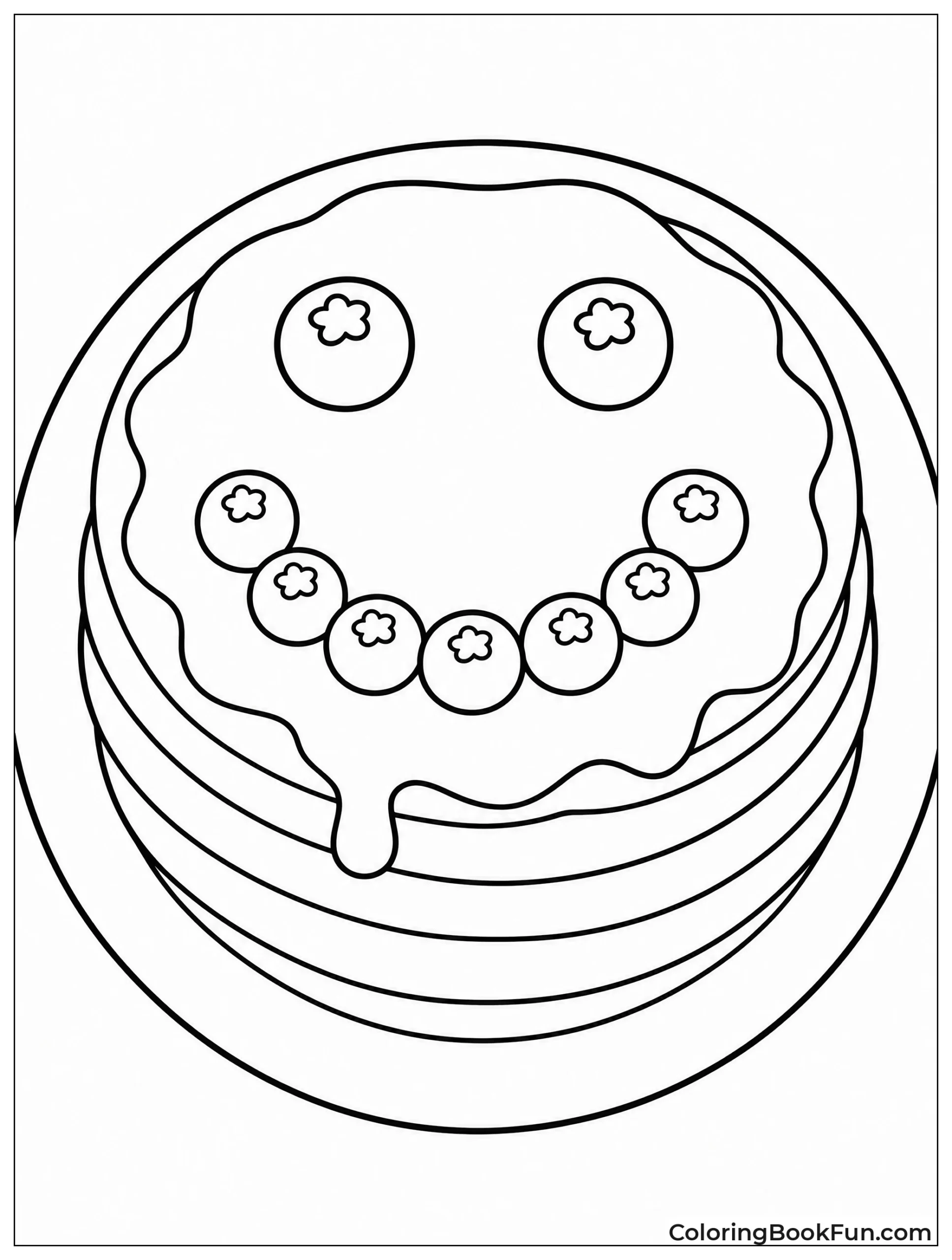 Pancakes Arranged as Smiley Face