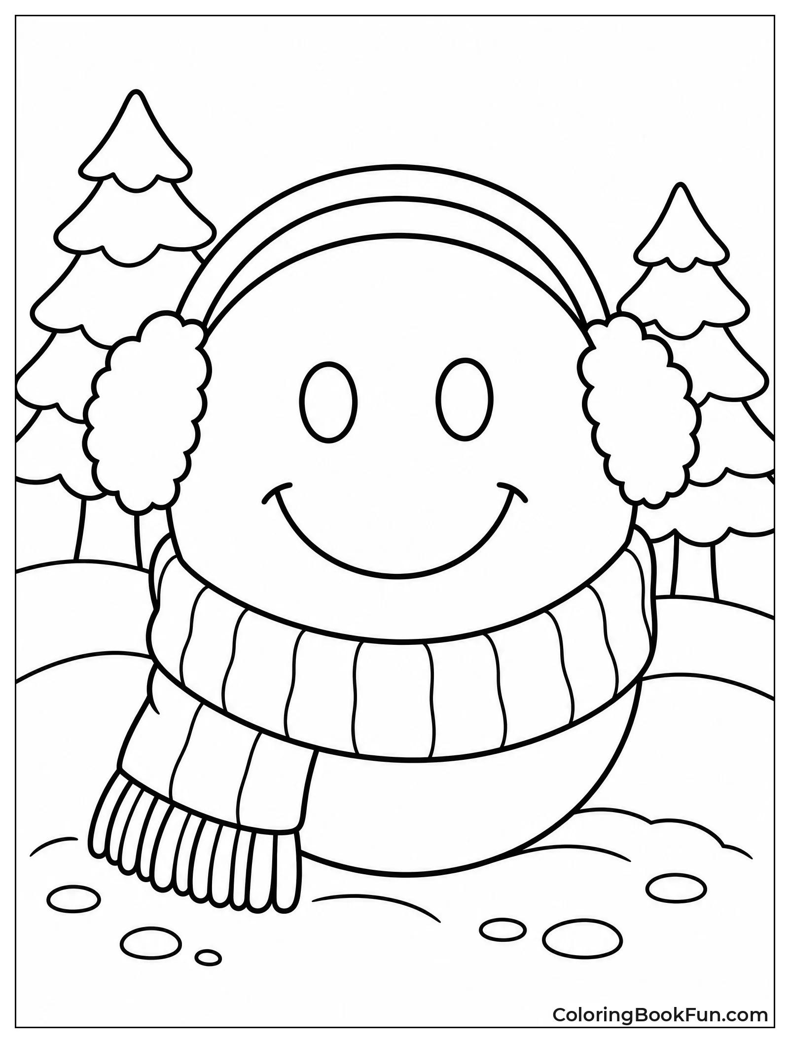 Snowball Smiley with Scarf
