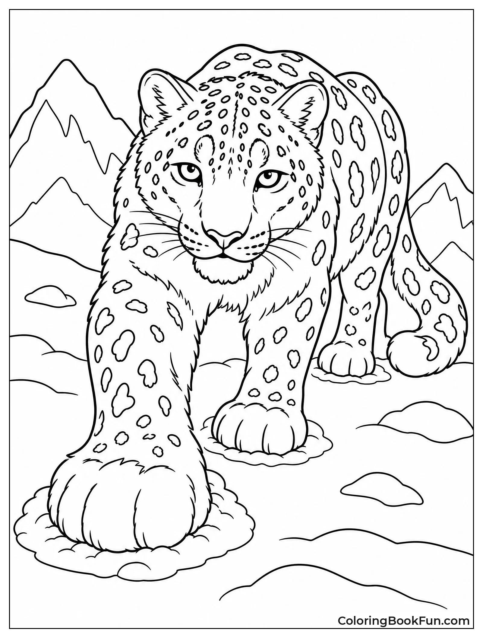 Snow Leopard Paws Act as Snowshoes