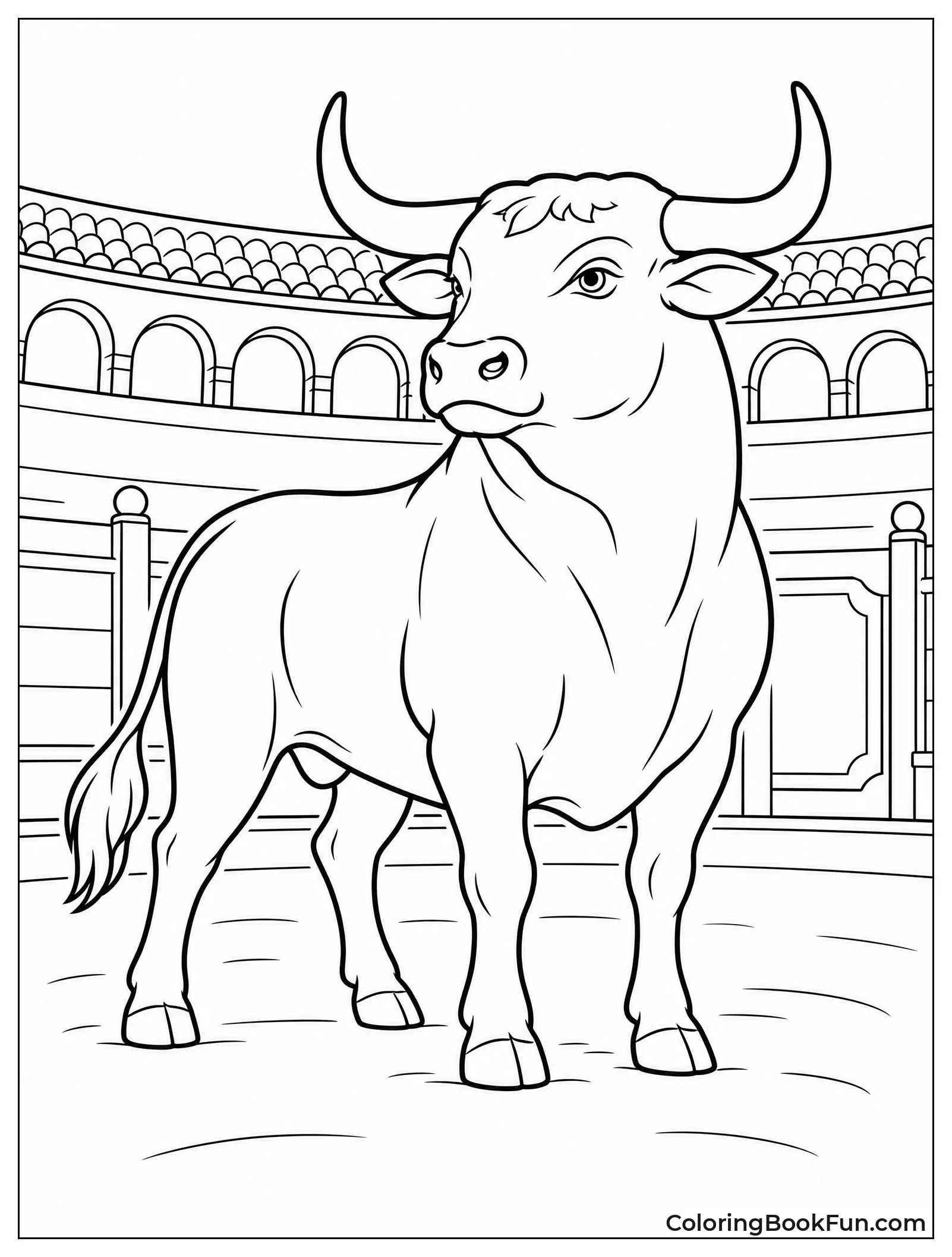 Proud Bull in Sunny Arena