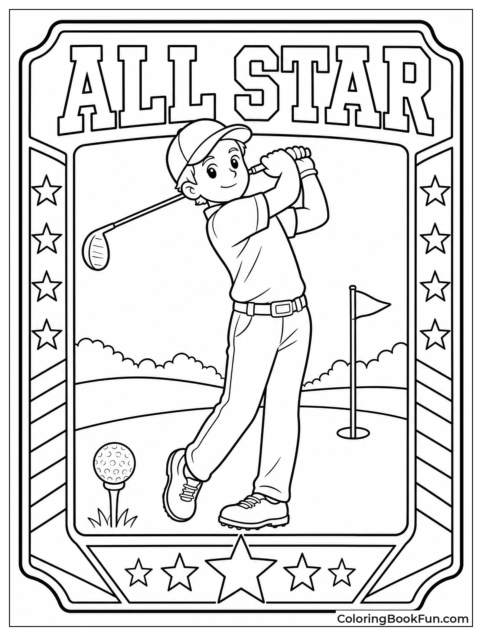 Sports Card Shows a Golfer