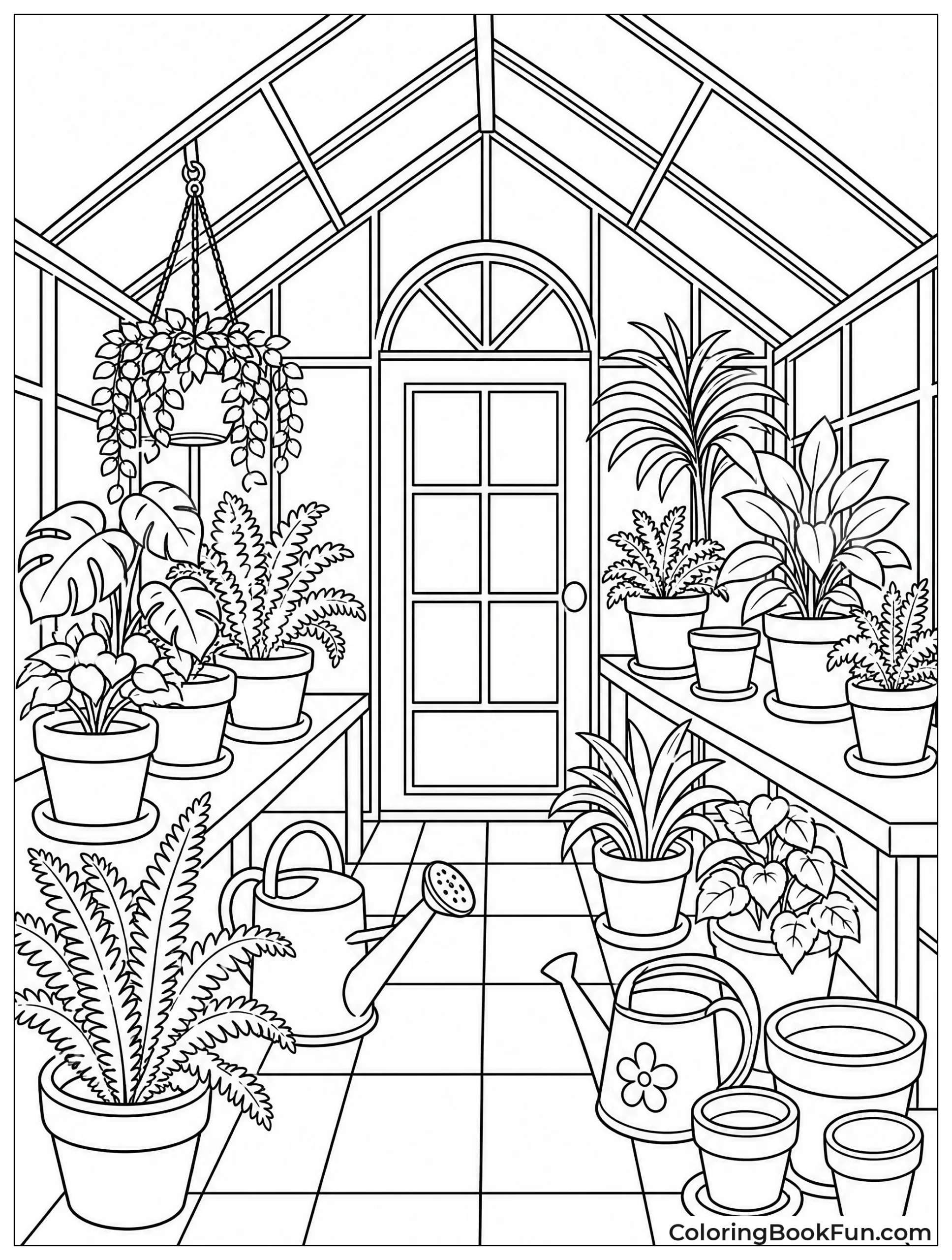 Greenhouse Filled with Plants