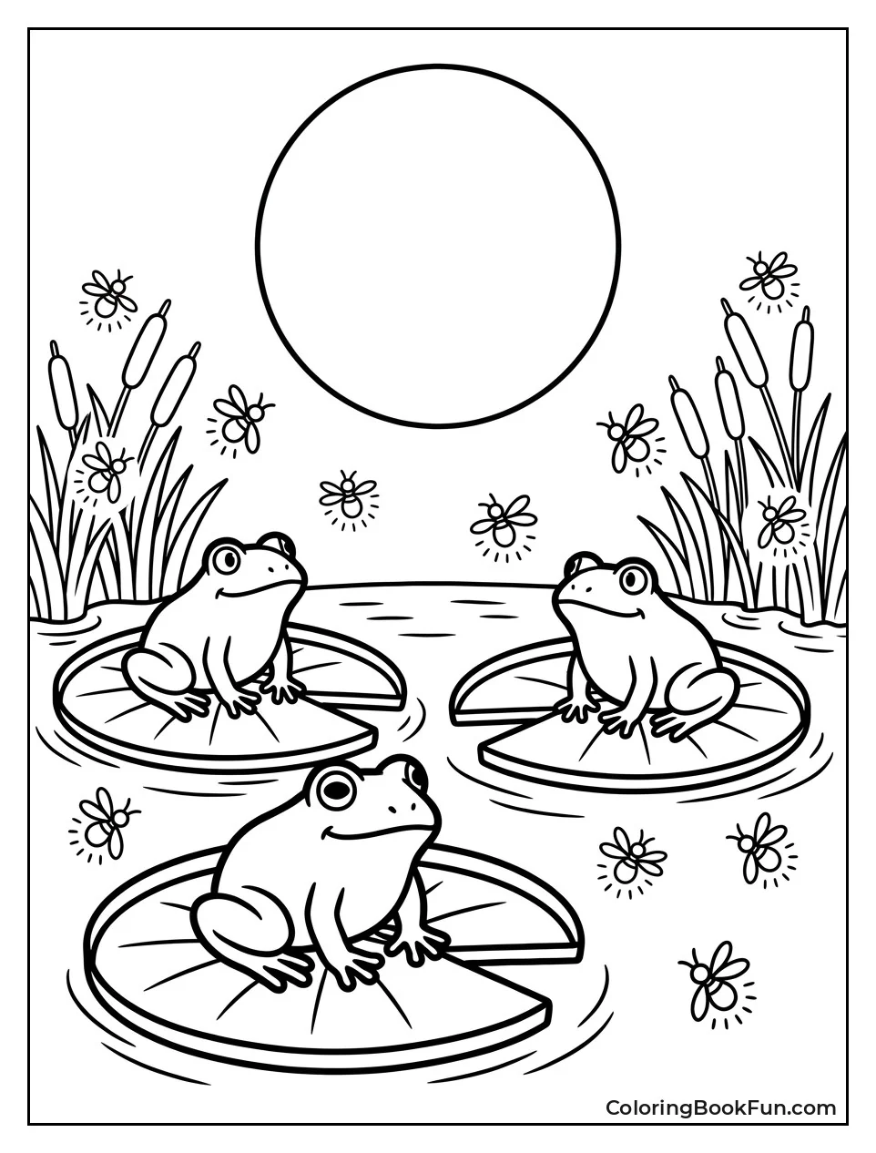 Frogs and Fireflies at Pond