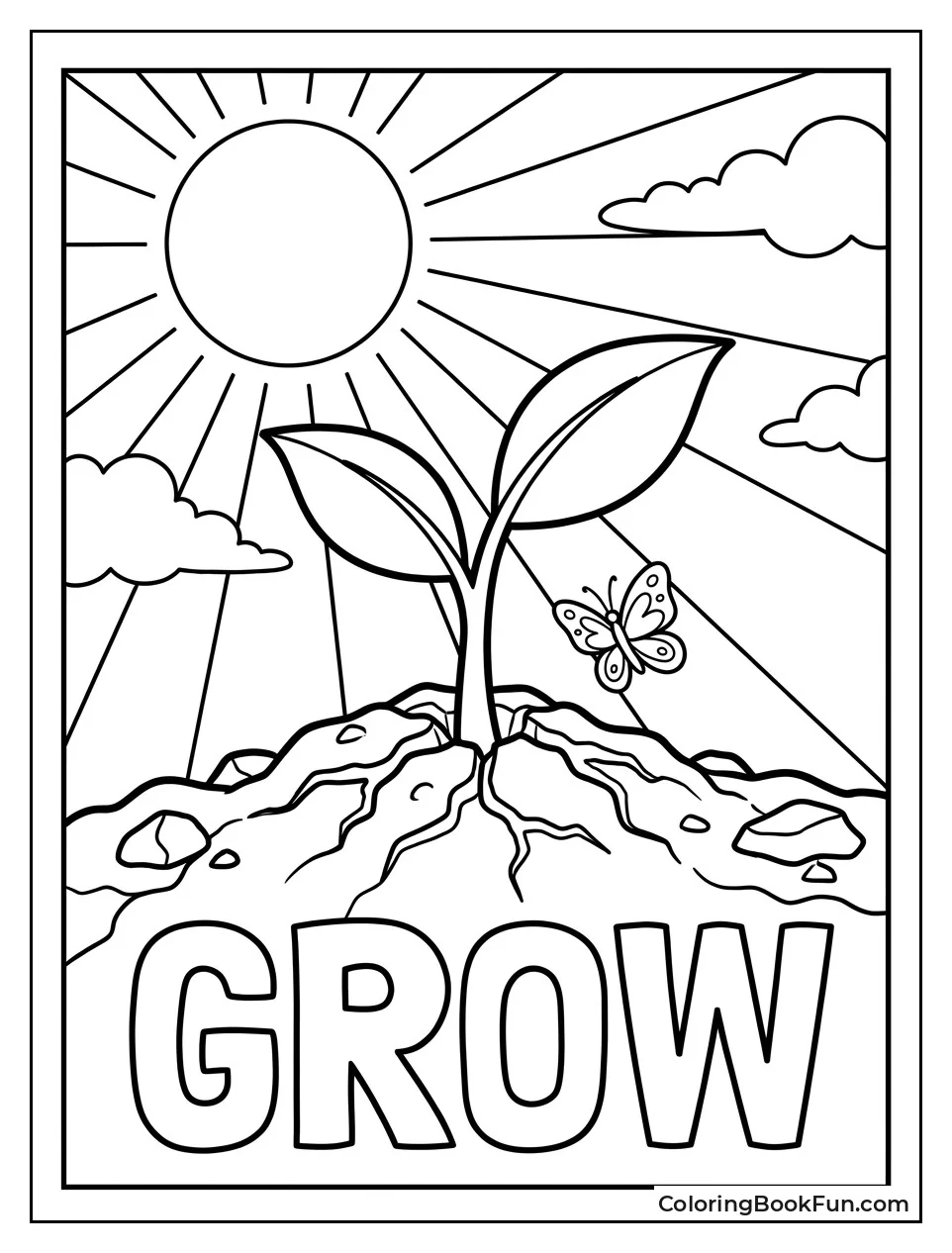 Green Sprout Reaching for Sun