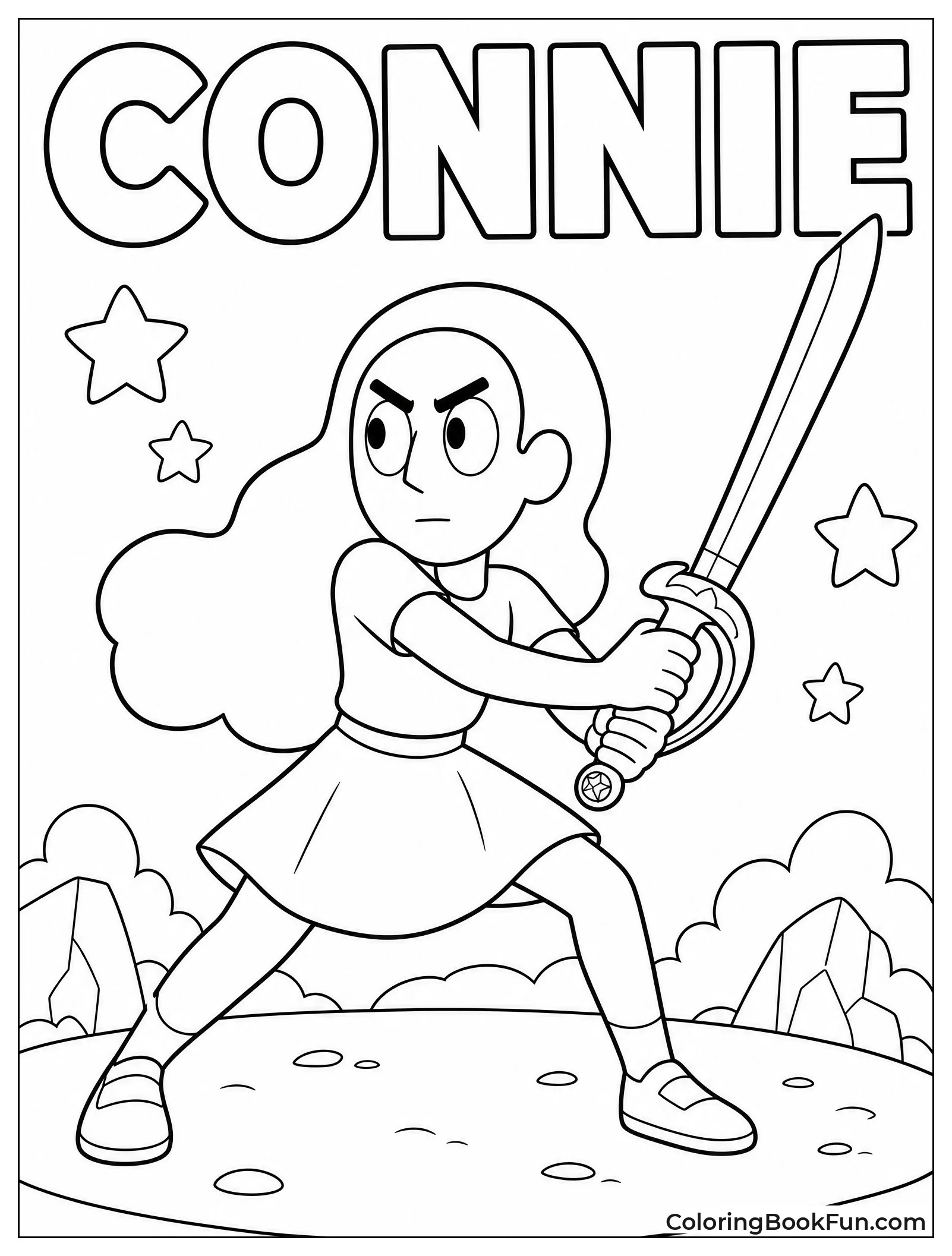 Connie Training with Rose Sword