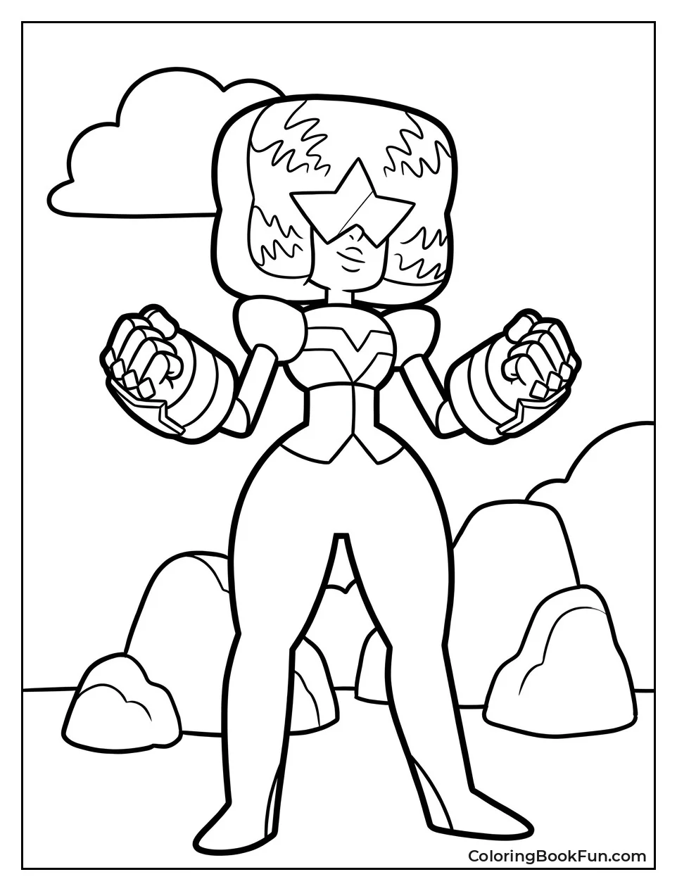 Garnet Standing with Gauntlets Ready