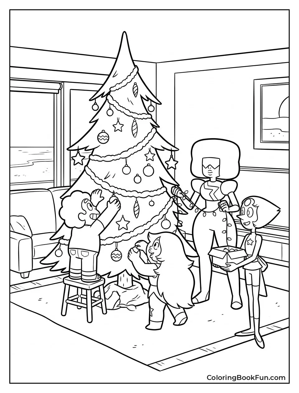Gems Decorating a Holiday Tree