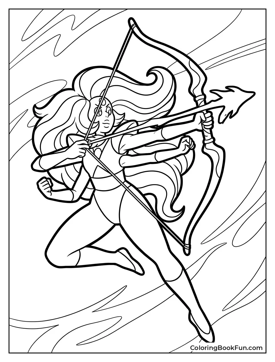 Opal Pulling Back Her Bow