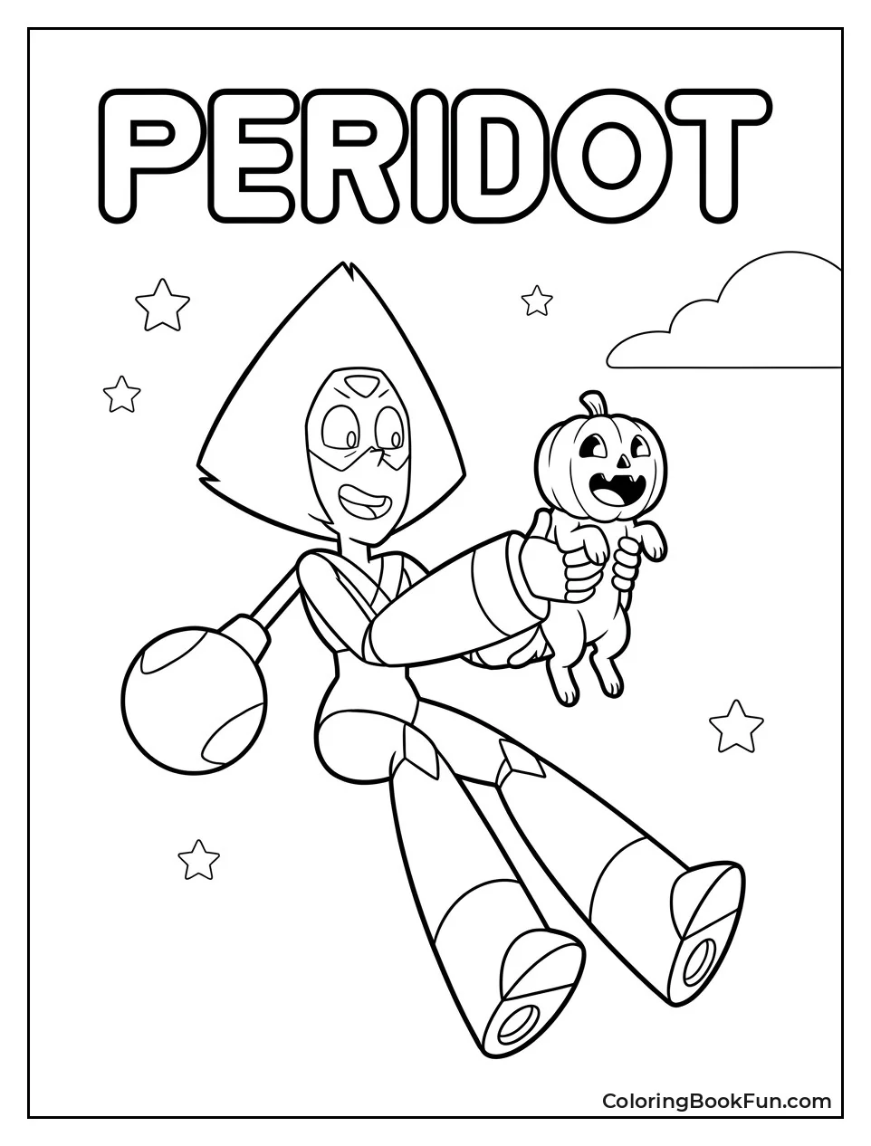 Peridot Holding Pumpkin the Dog