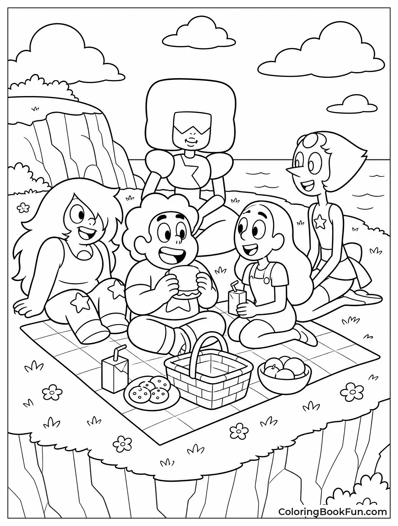 Steven and Friends Having a Picnic