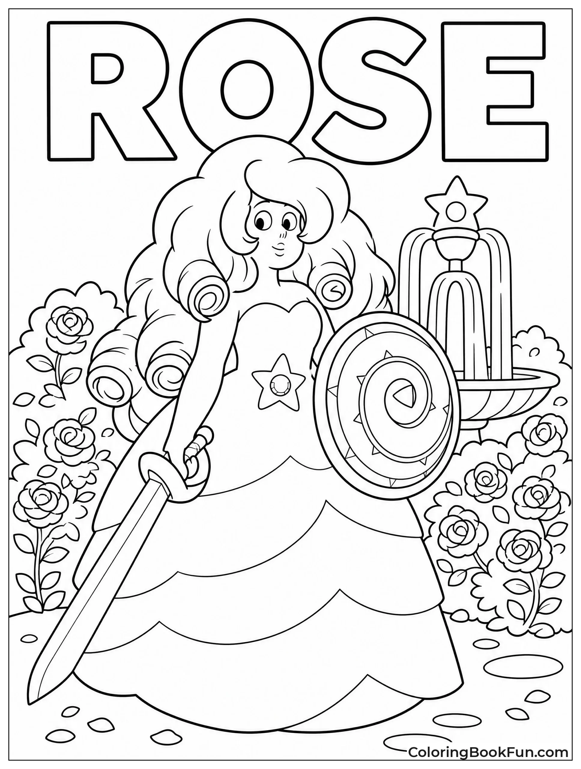 Rose Quartz in Flower Garden