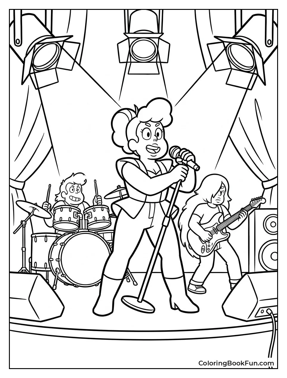 Sadie Singing on Stage with Band